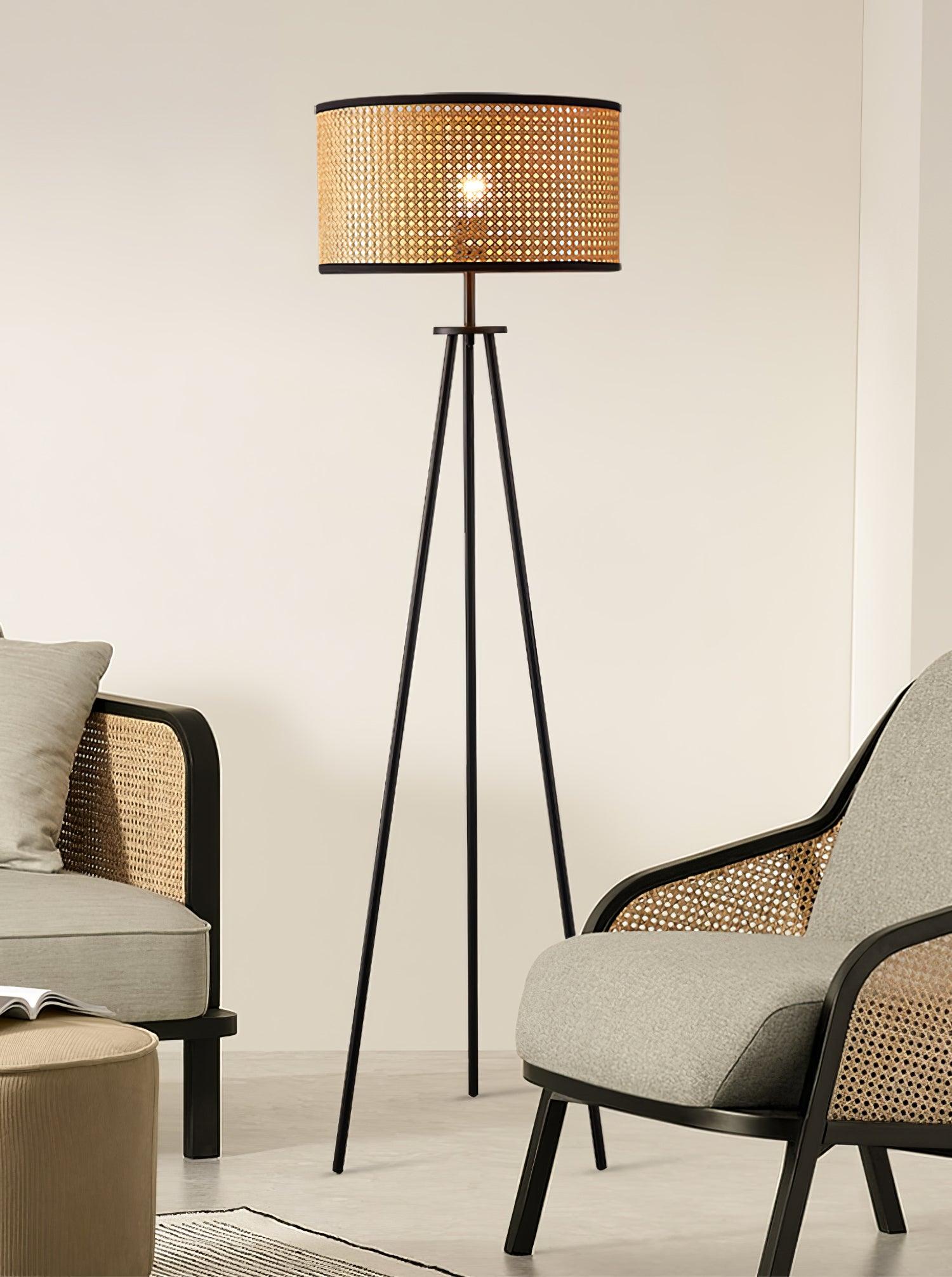Trio Vintage Bamboo Floor Lamp - Blowlighting