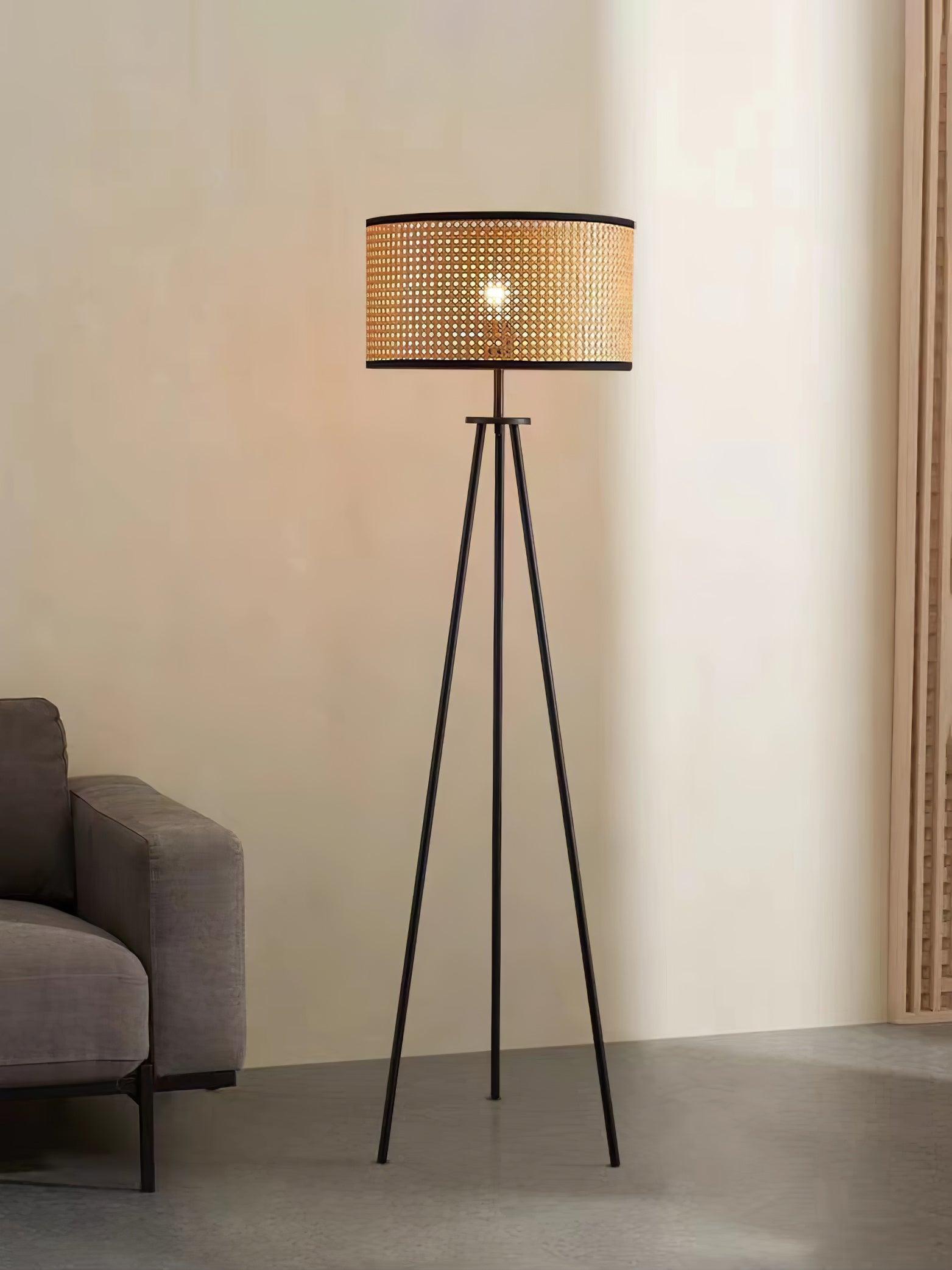 Trio Vintage Bamboo Floor Lamp - Blowlighting
