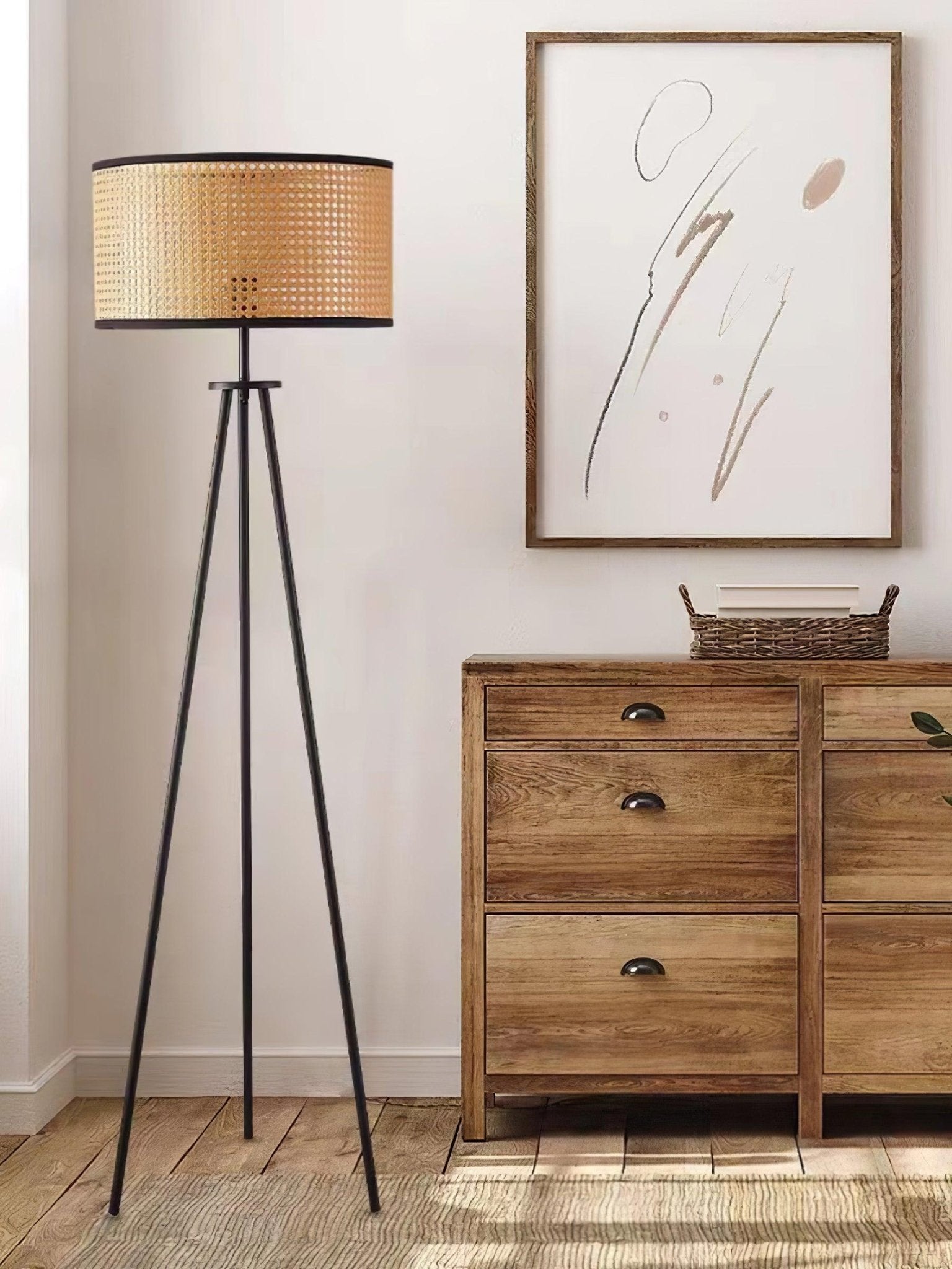 Trio Vintage Bamboo Floor Lamp - Blowlighting