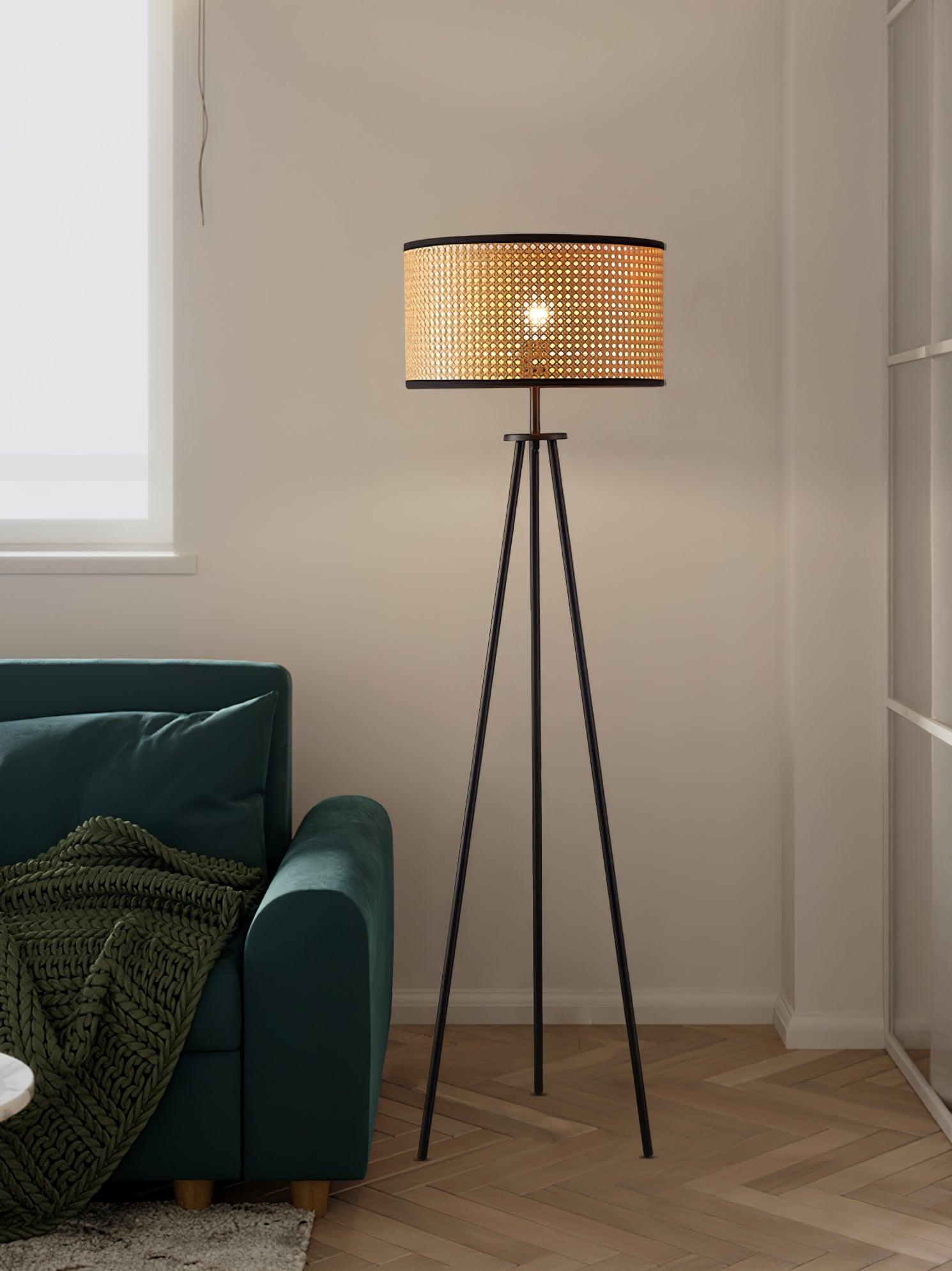 Trio Vintage Bamboo Floor Lamp - Blowlighting