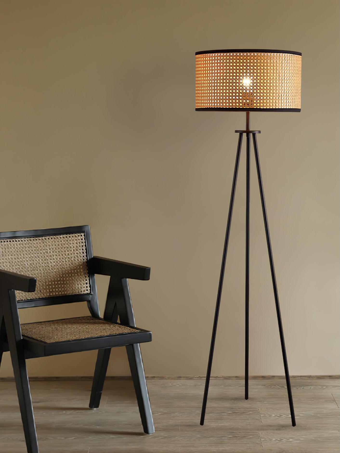 Trio Vintage Bamboo Floor Lamp - Blowlighting