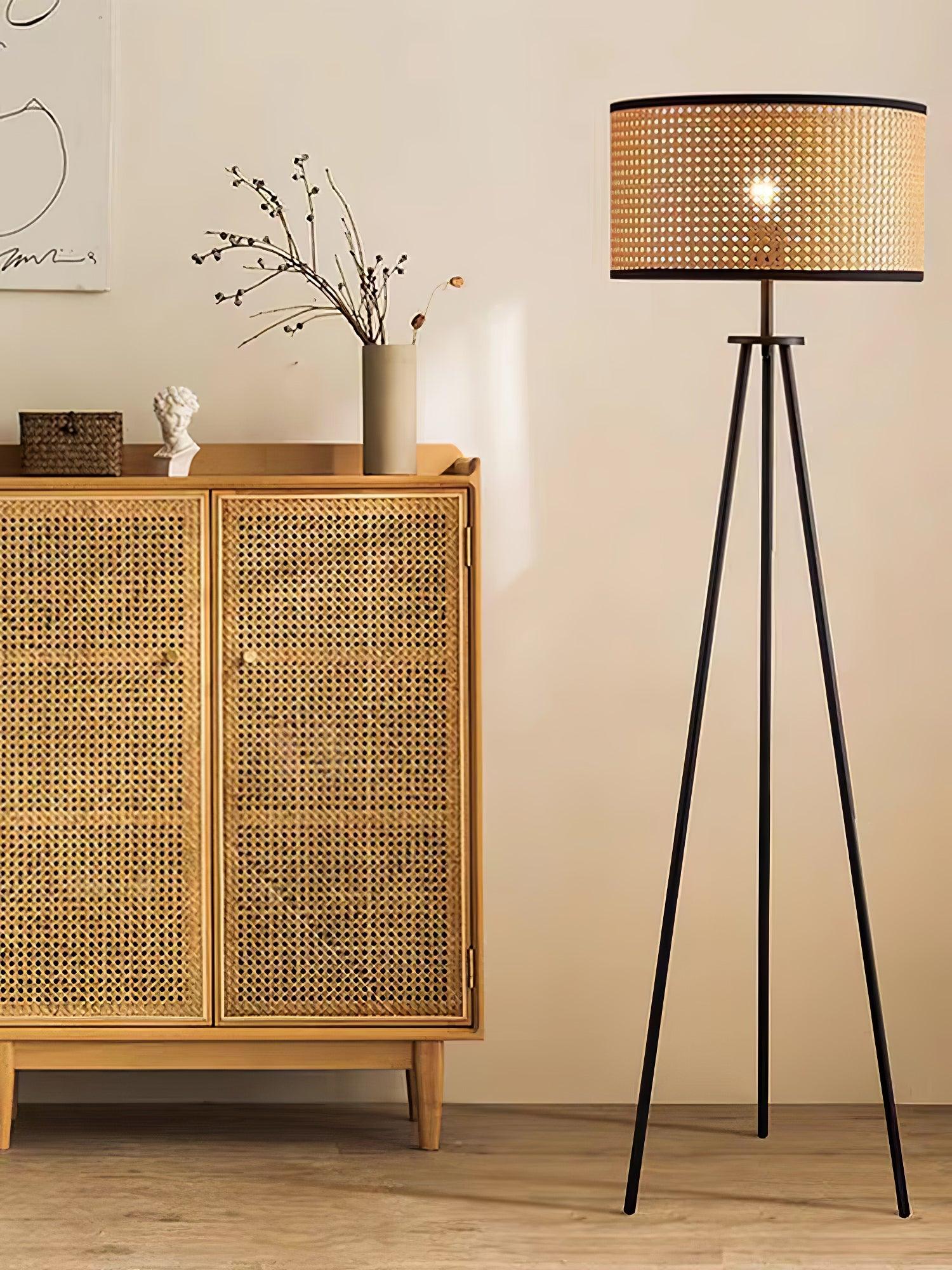 Trio Vintage Bamboo Floor Lamp - Blowlighting