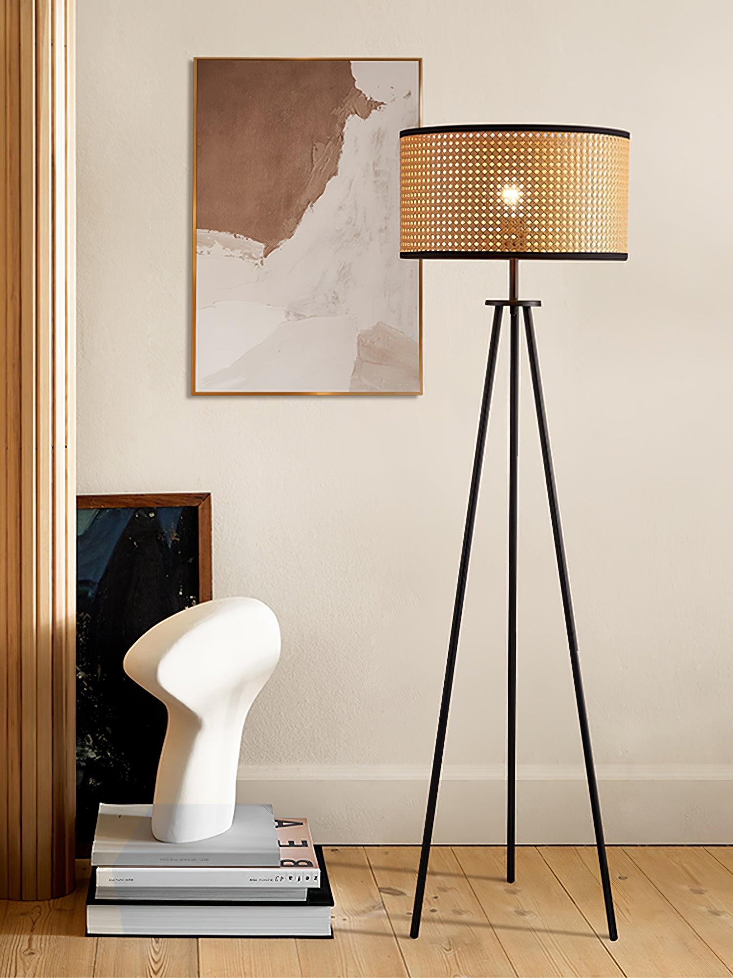 Trio Vintage Bamboo Floor Lamp - Blowlighting