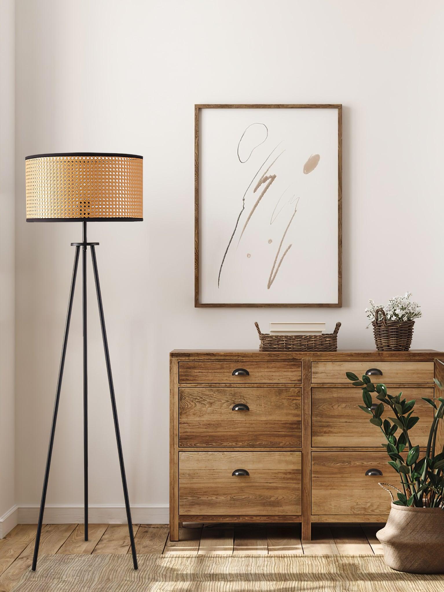 Trio Vintage Bamboo Floor Lamp - Blowlighting