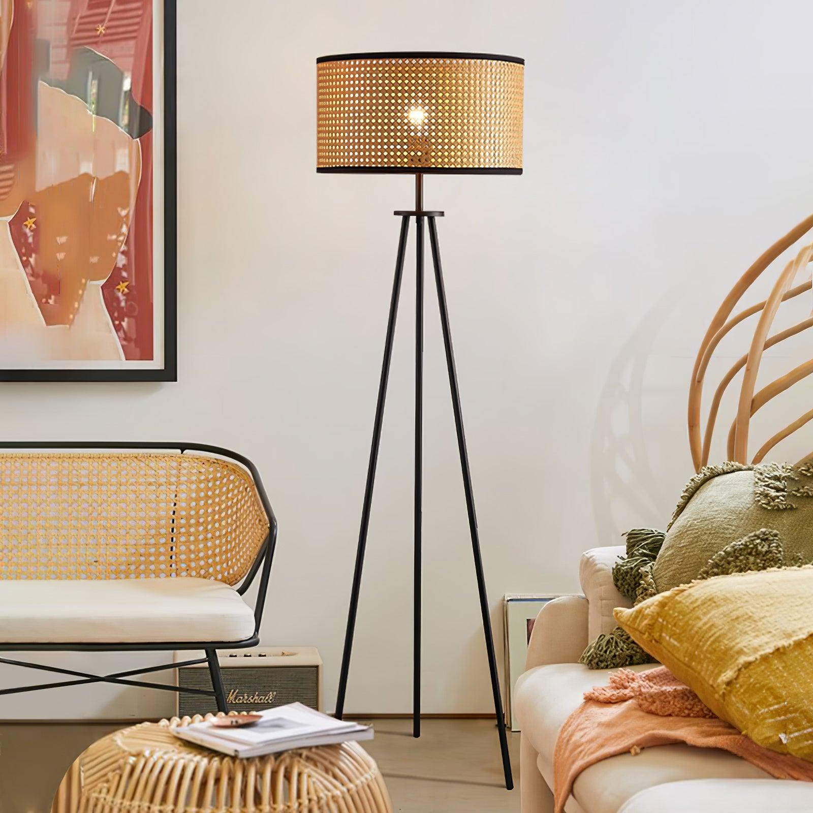 Trio Vintage Bamboo Floor Lamp - Blowlighting