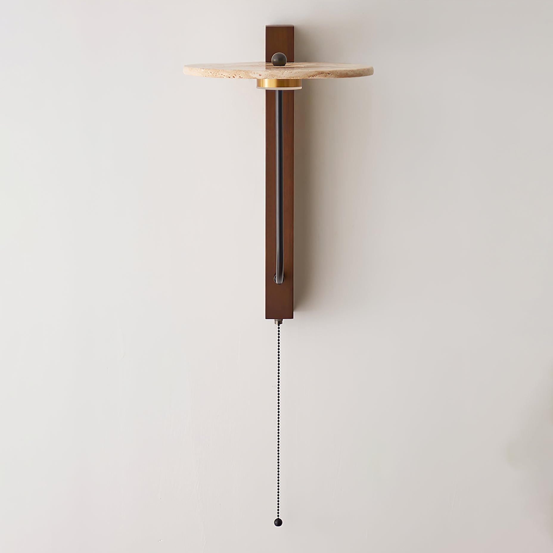 Viphayra Lever Arm Travertine Wall Light - Blowlighting