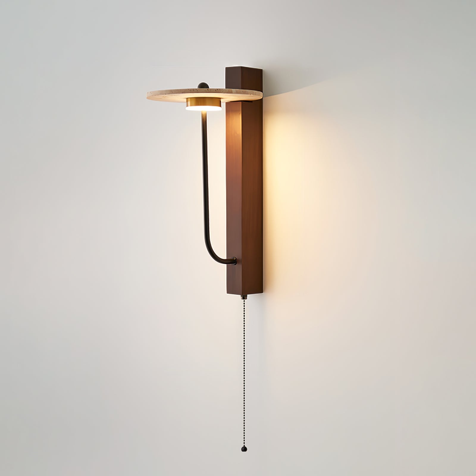 Viphayra Lever Arm Travertine Wall Light - Blowlighting