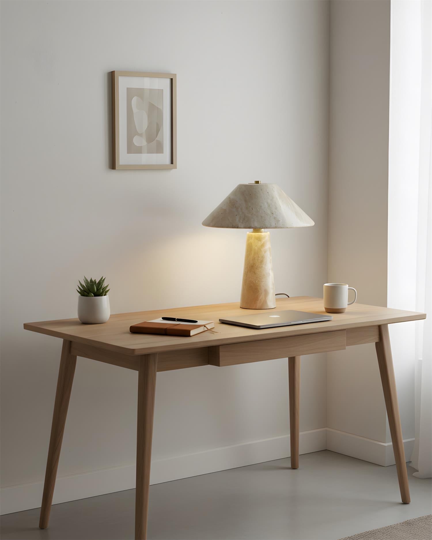 Auralin Modern Travertine Table Light
