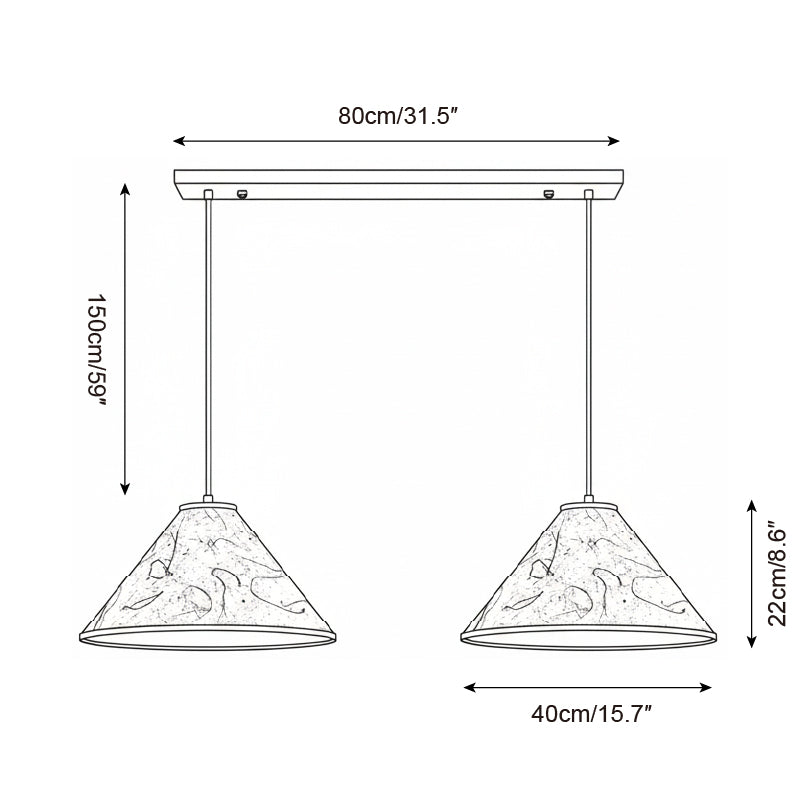 Auraline Organic Rice Paper Pendant Light