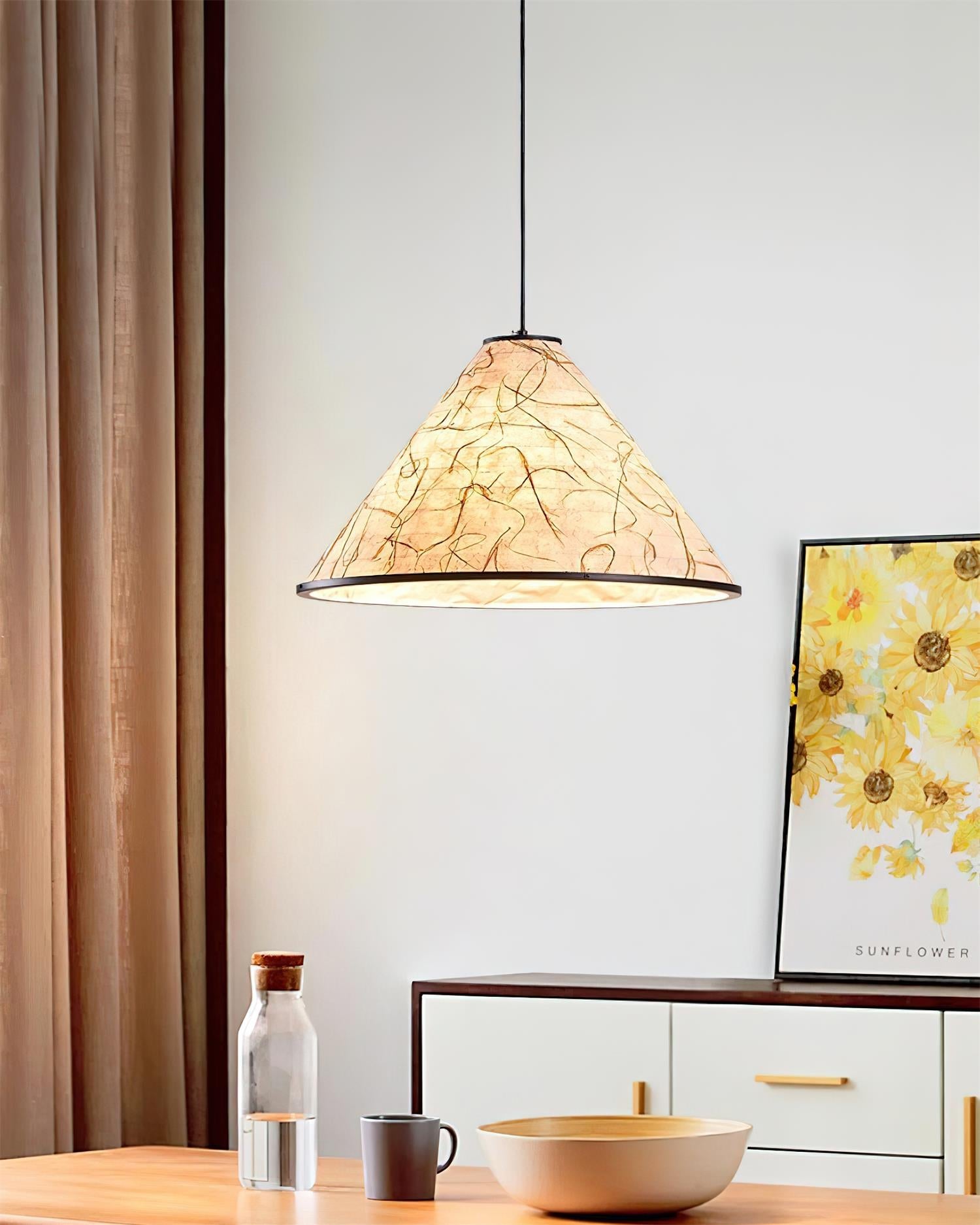 Auraline Organic Rice Paper Pendant Light
