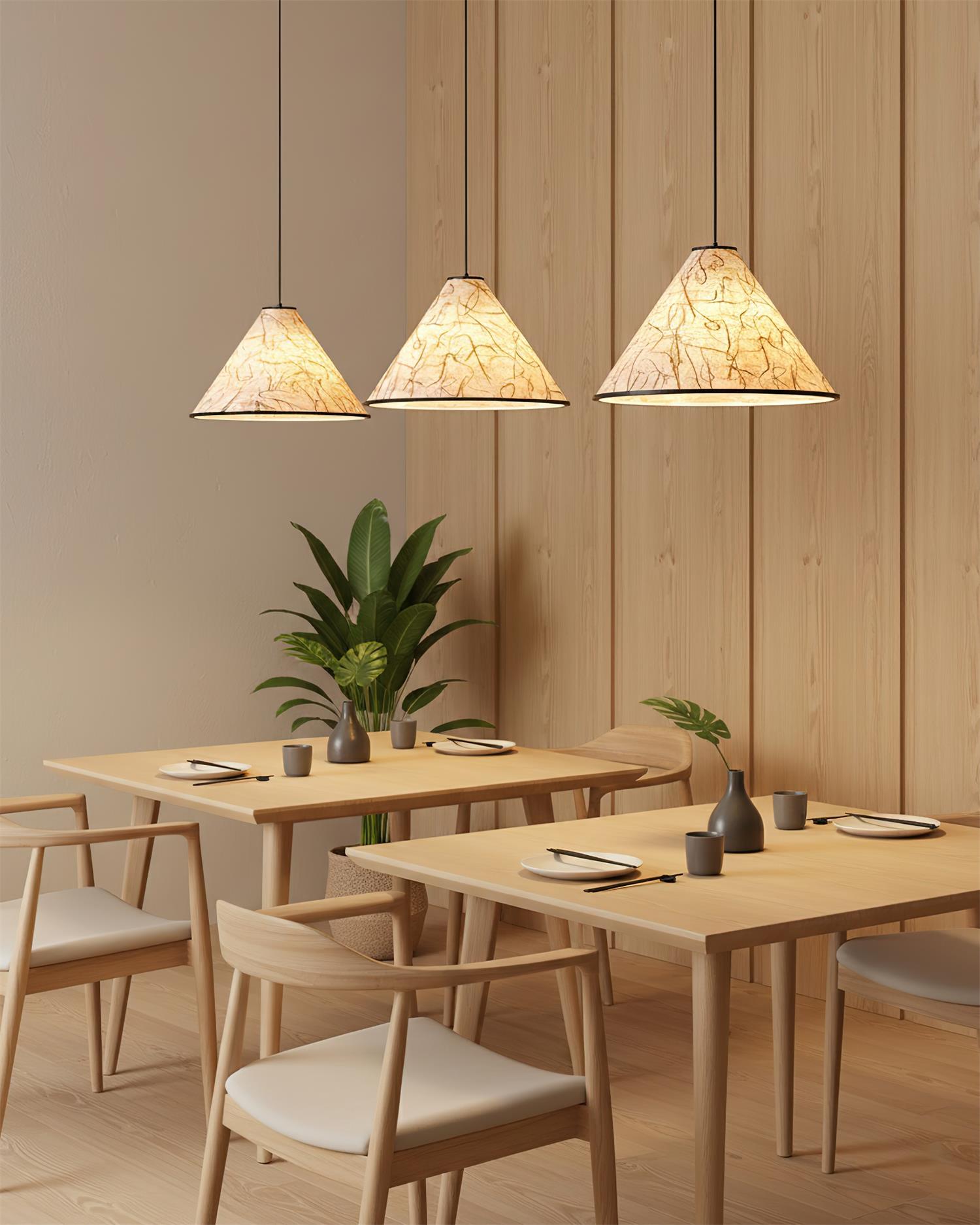 Auraline Organic Rice Paper Pendant Light