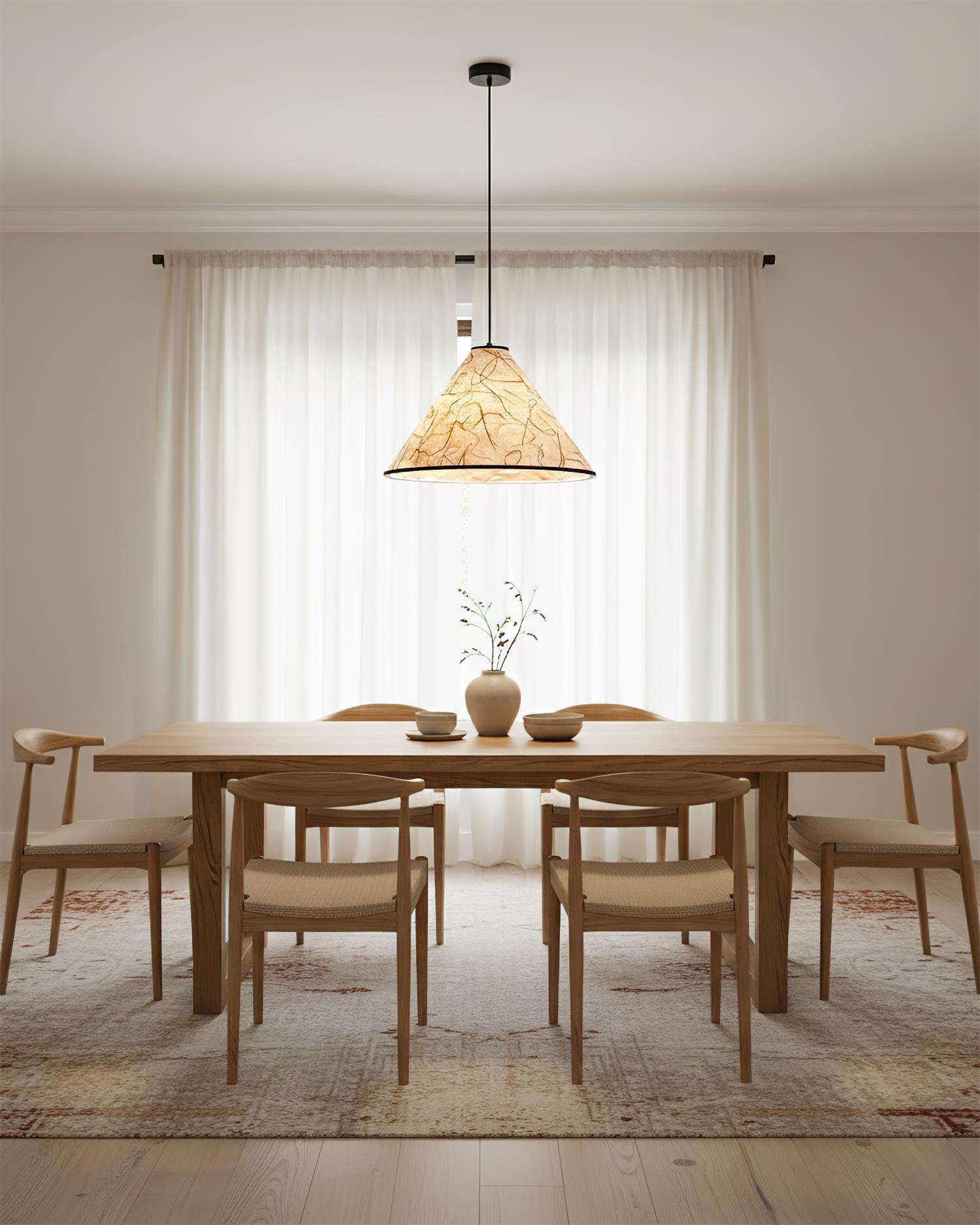 Auraline Organic Rice Paper Pendant Light