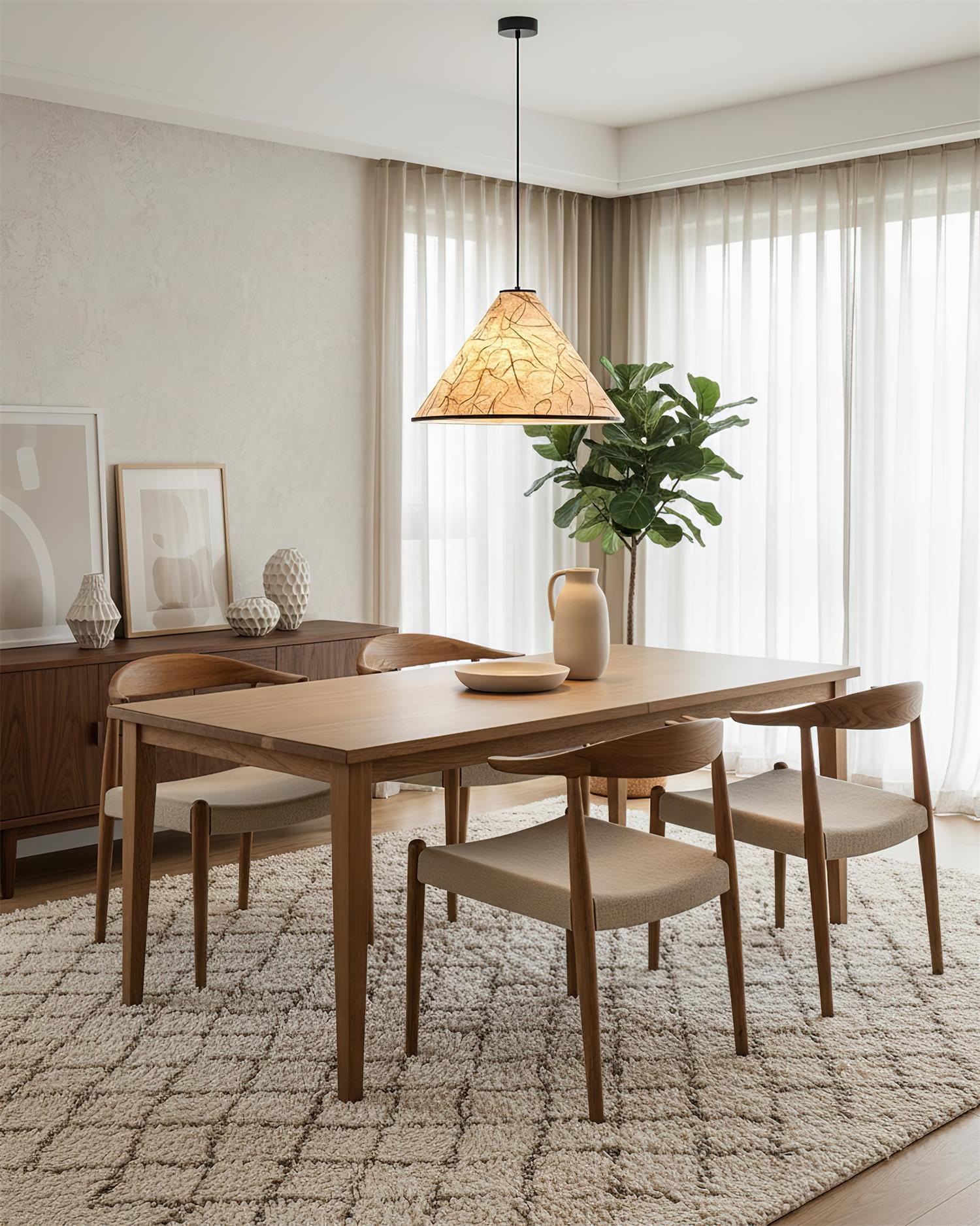 Auraline Organic Rice Paper Pendant Light