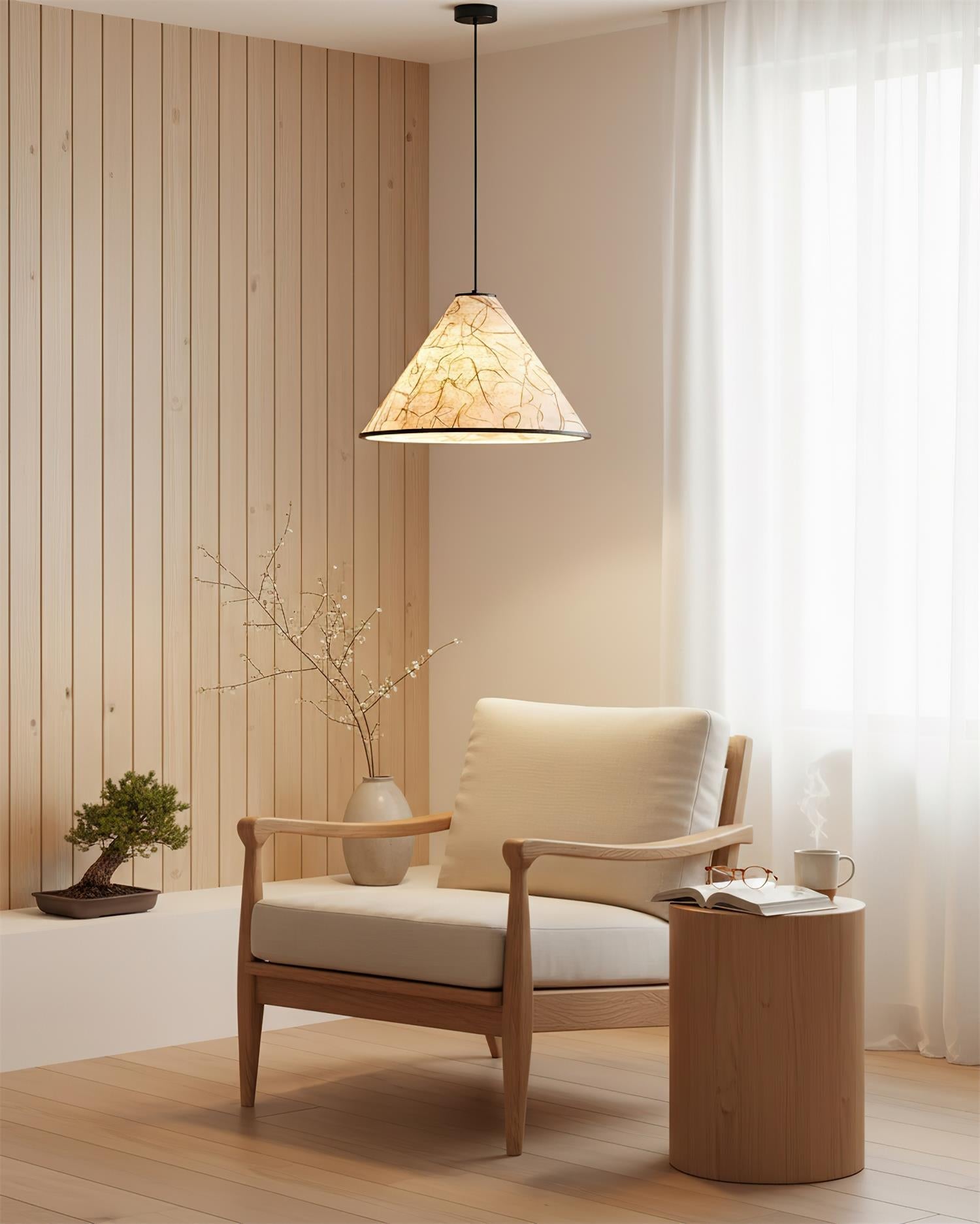Auraline Organic Rice Paper Pendant Light