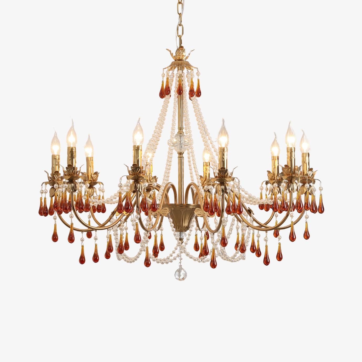 Ormirara Postmodern Luxury Amber Crystal Chandelier - Blowlighting