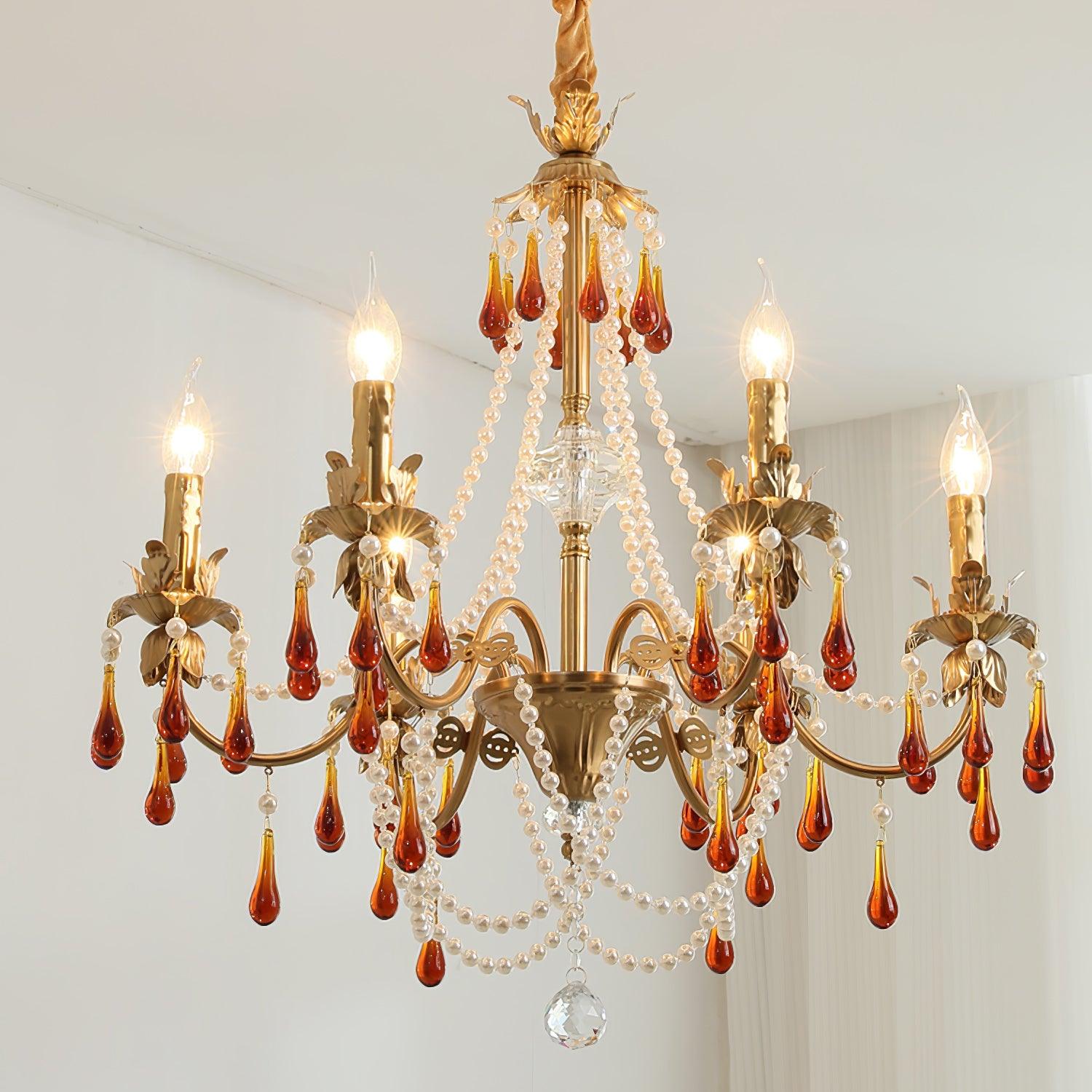 Ormirara Postmodern Luxury Amber Crystal Chandelier - Blowlighting