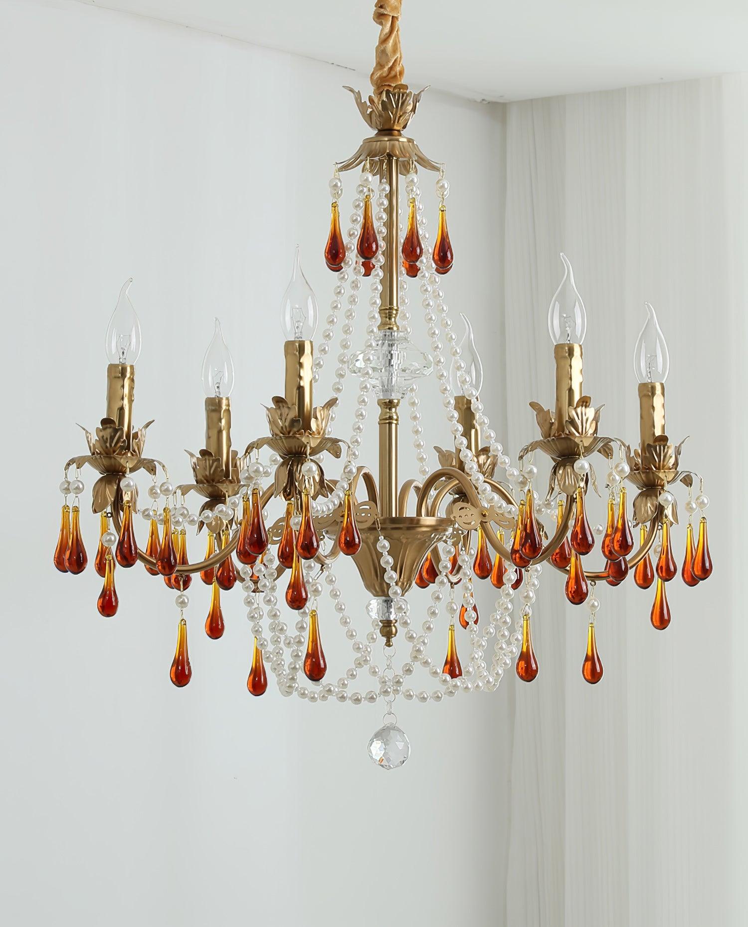 Ormirara Postmodern Luxury Amber Crystal Chandelier - Blowlighting