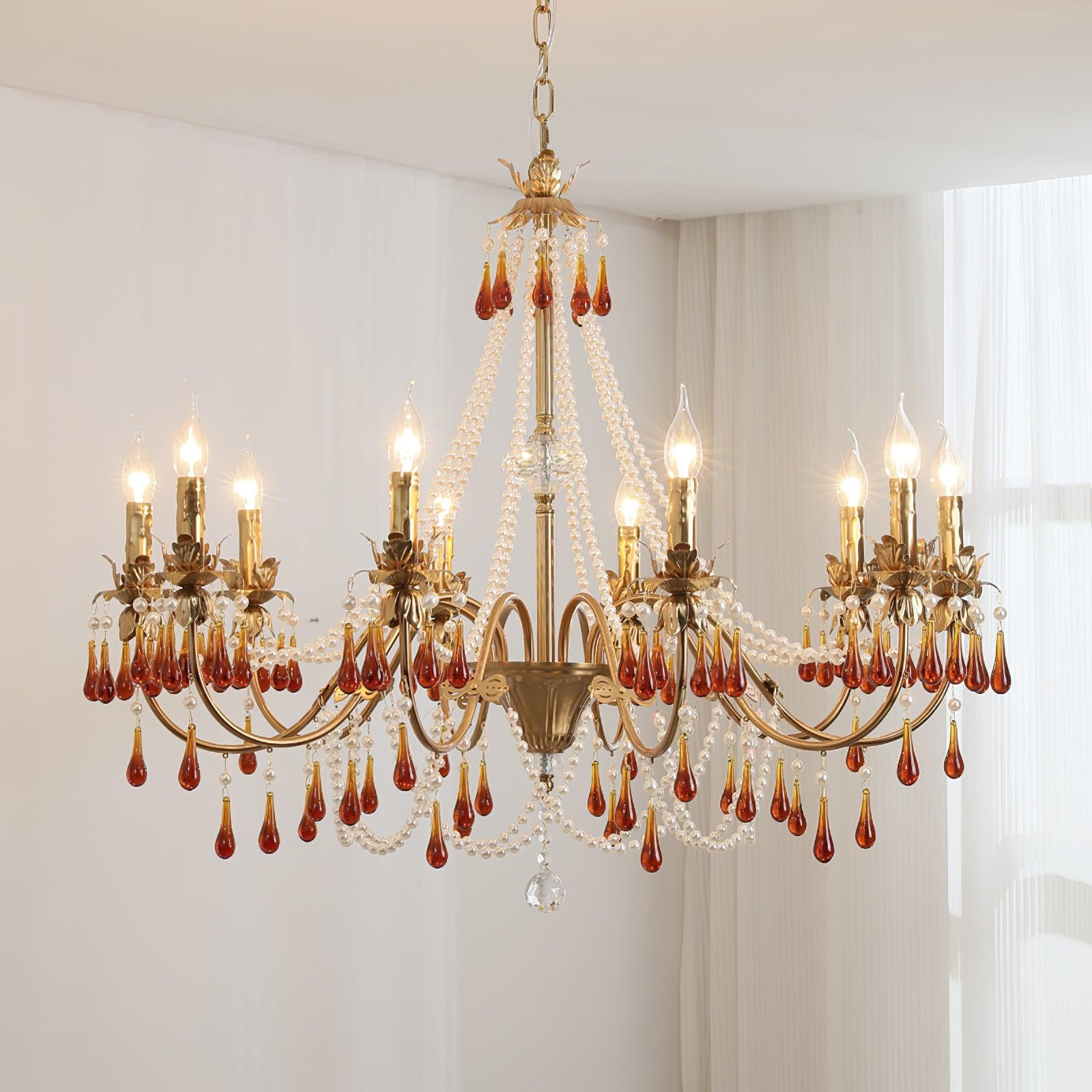 Ormirara Postmodern Luxury Amber Crystal Chandelier - Blowlighting