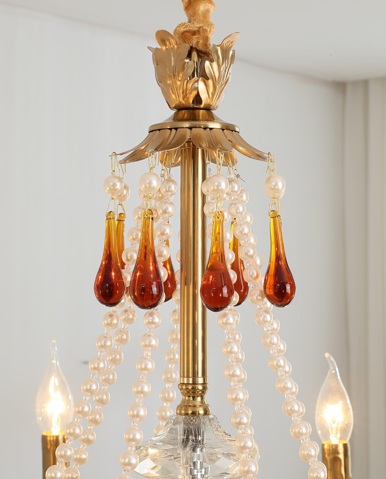 Ormirara Postmodern Luxury Amber Crystal Chandelier - Blowlighting