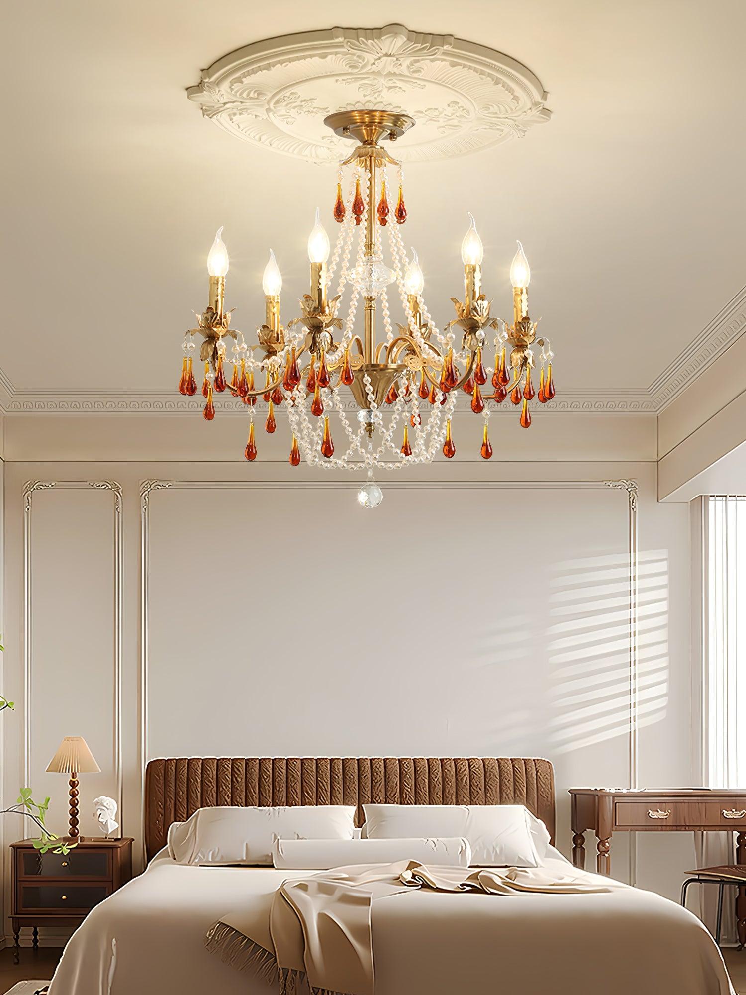 Ormirara Postmodern Luxury Amber Crystal Chandelier - Blowlighting