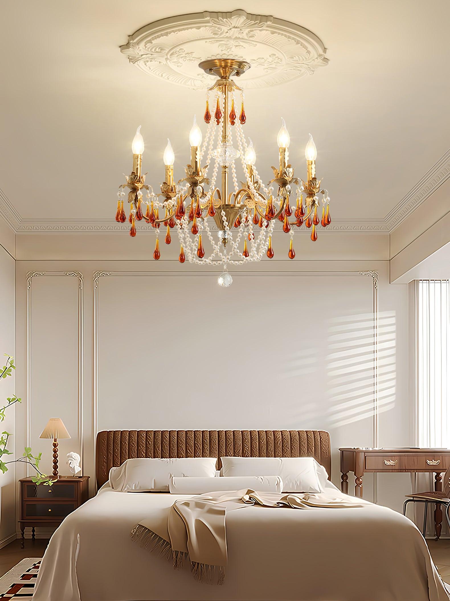 Ormirara Postmodern Luxury Amber Crystal Chandelier - Blowlighting