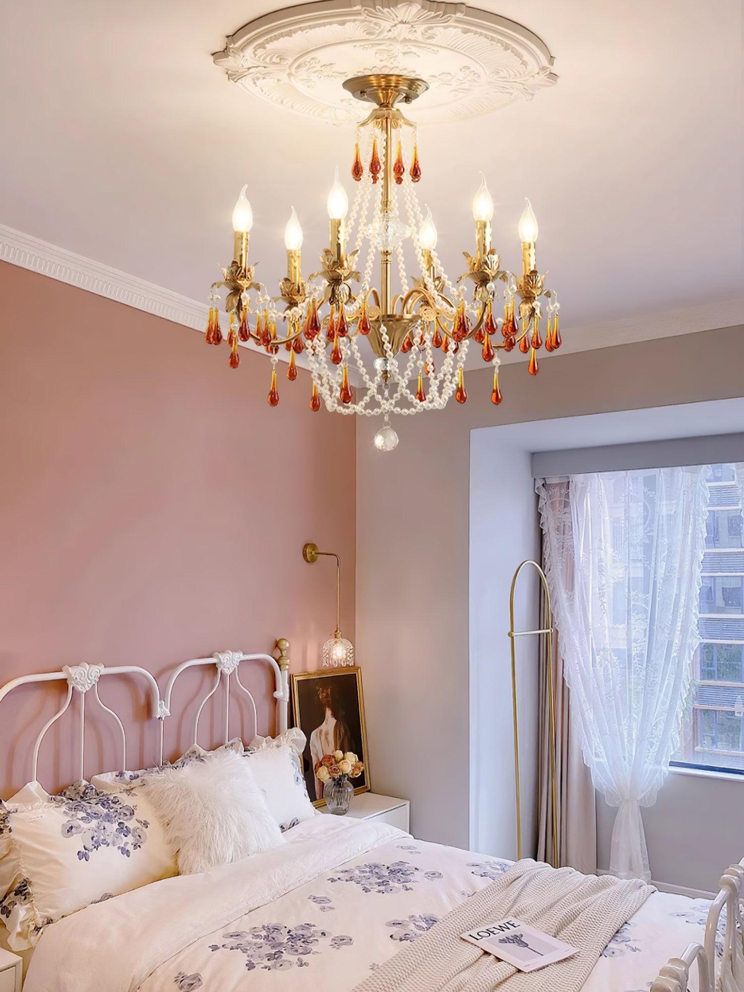 Ormirara Postmodern Luxury Amber Crystal Chandelier - Blowlighting