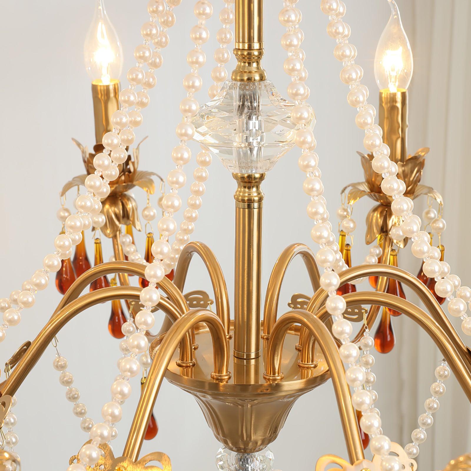 Ormirara Postmodern Luxury Amber Crystal Chandelier - Blowlighting
