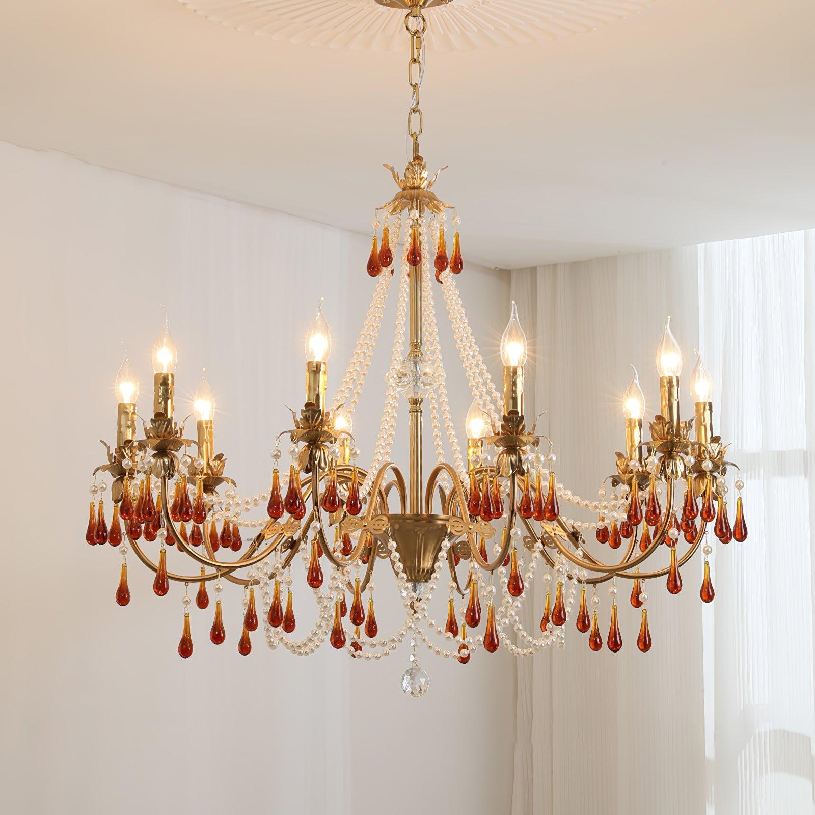 Ormirara Postmodern Luxury Amber Crystal Chandelier - Blowlighting