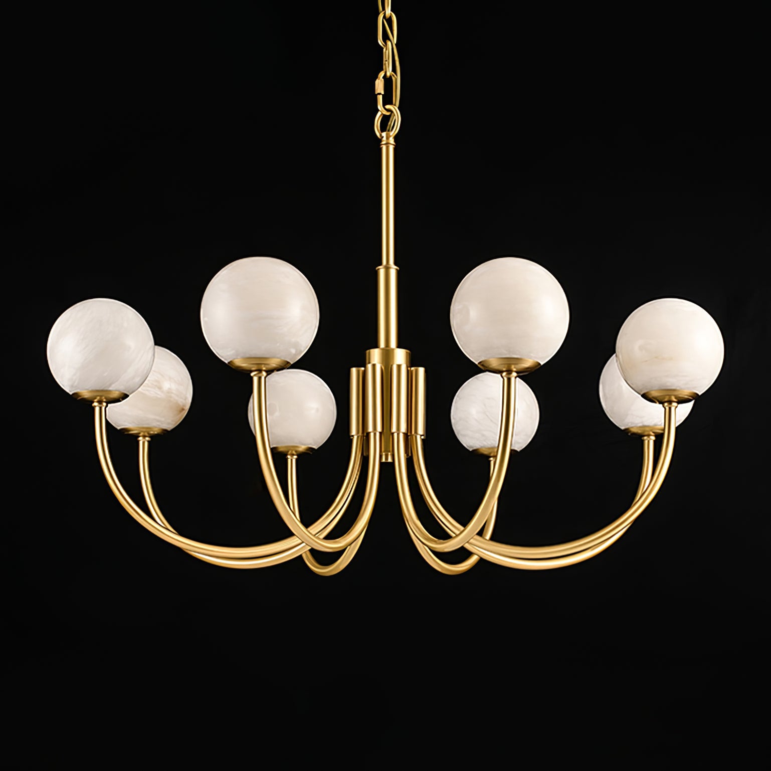 Alira Vintage Alabaster Chandelier Light - Blowlighting