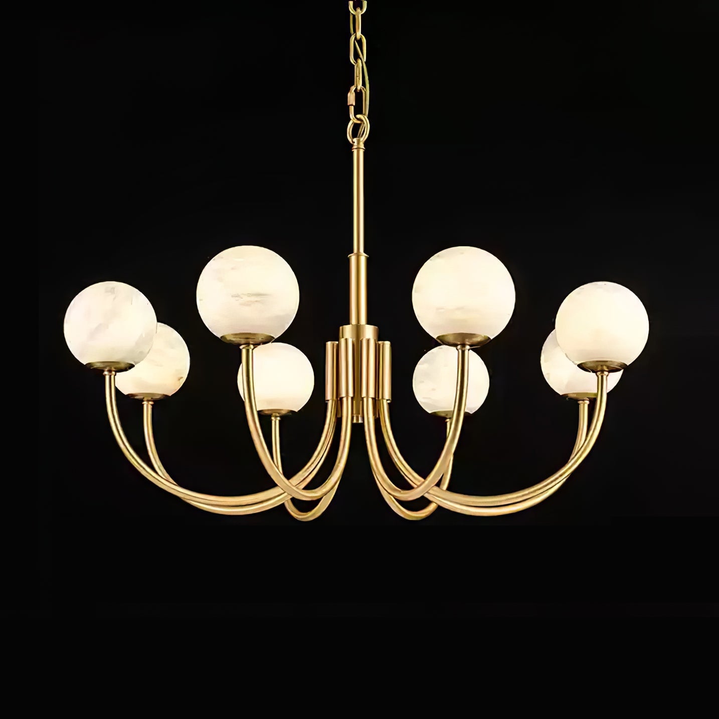 Alira Vintage Alabaster Chandelier Light - Blowlighting