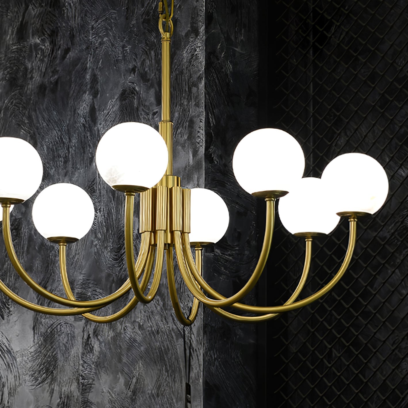 Alira Vintage Alabaster Chandelier Light - Blowlighting