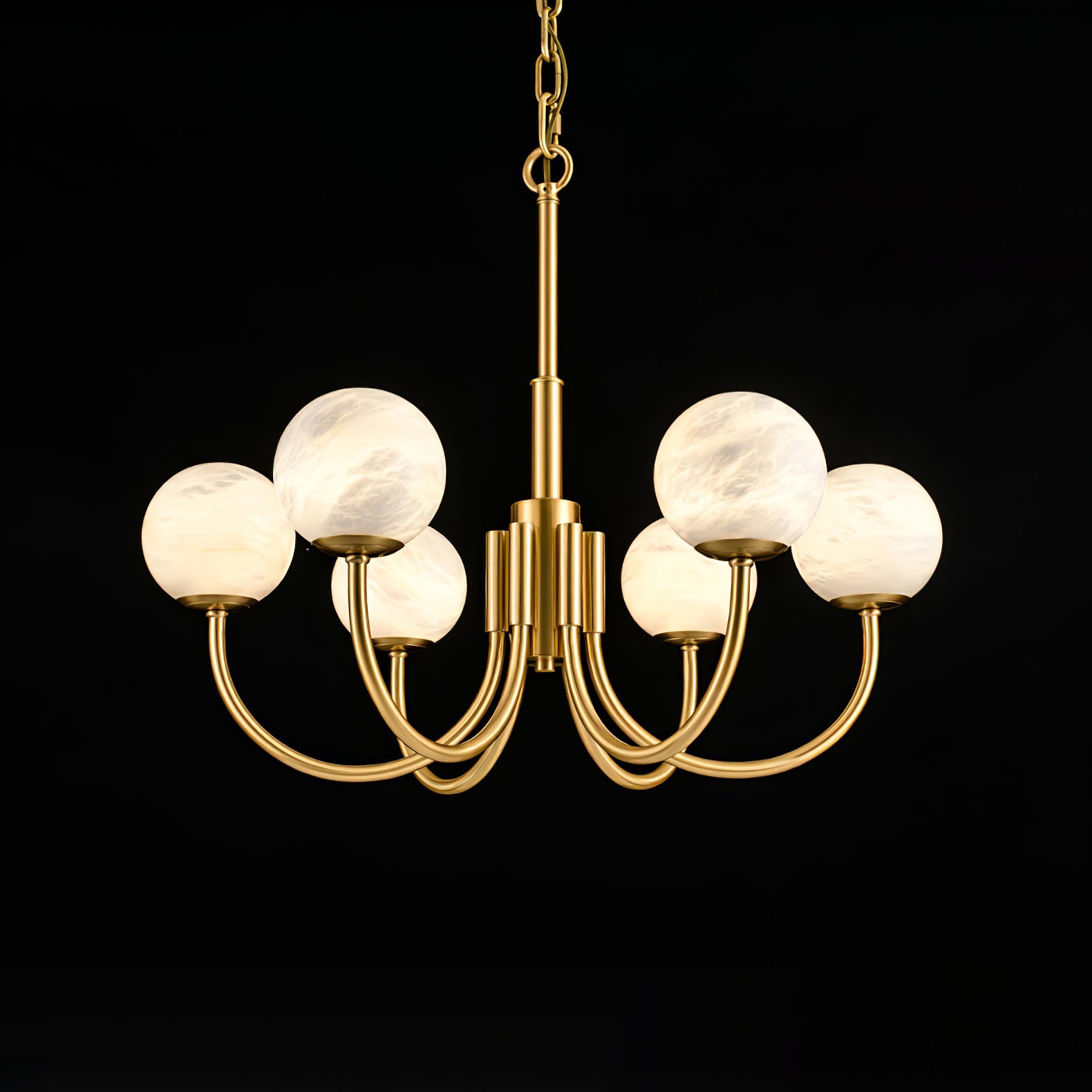 Alira Vintage Alabaster Chandelier Light - Blowlighting