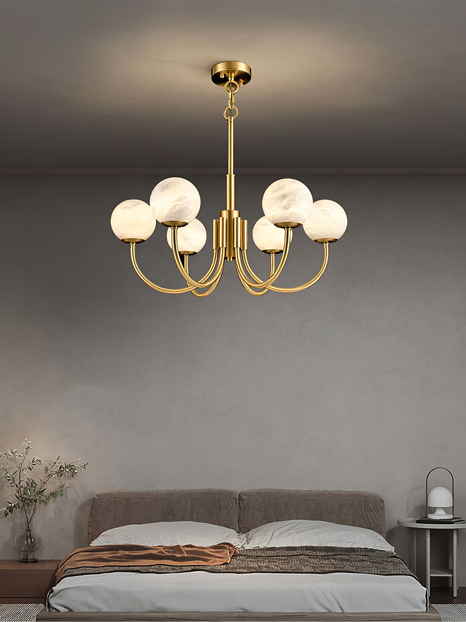 Alira Vintage Alabaster Chandelier Light - Blowlighting