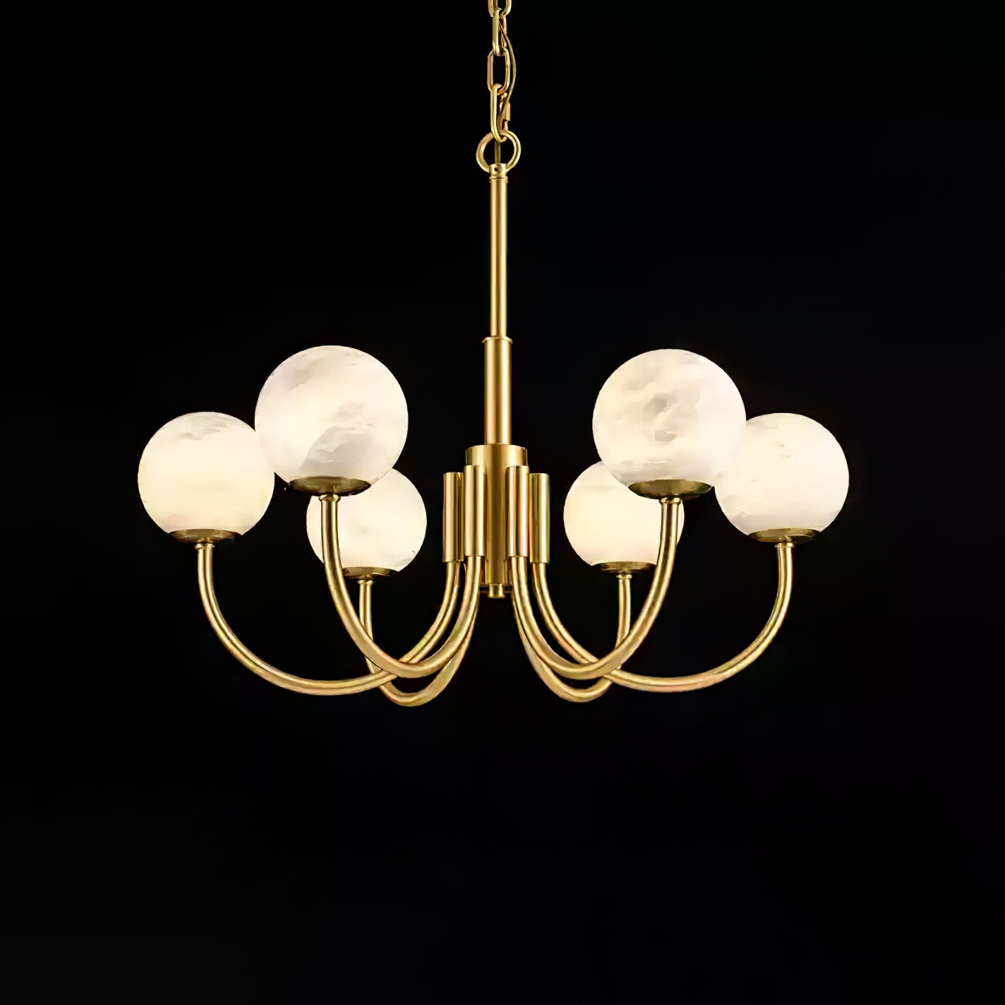 Alira Vintage Alabaster Chandelier Light - Blowlighting