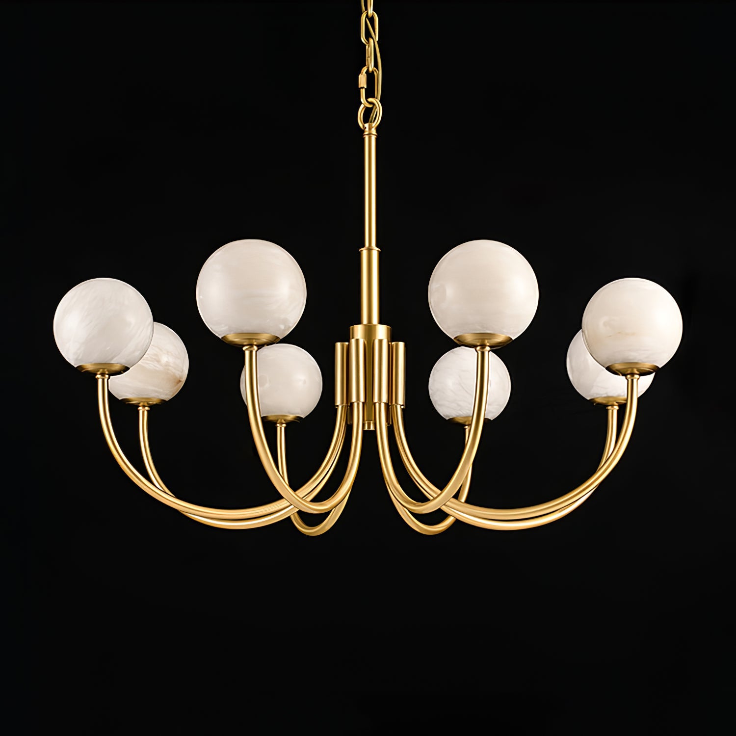 Alira Vintage Alabaster Chandelier Light - Blowlighting