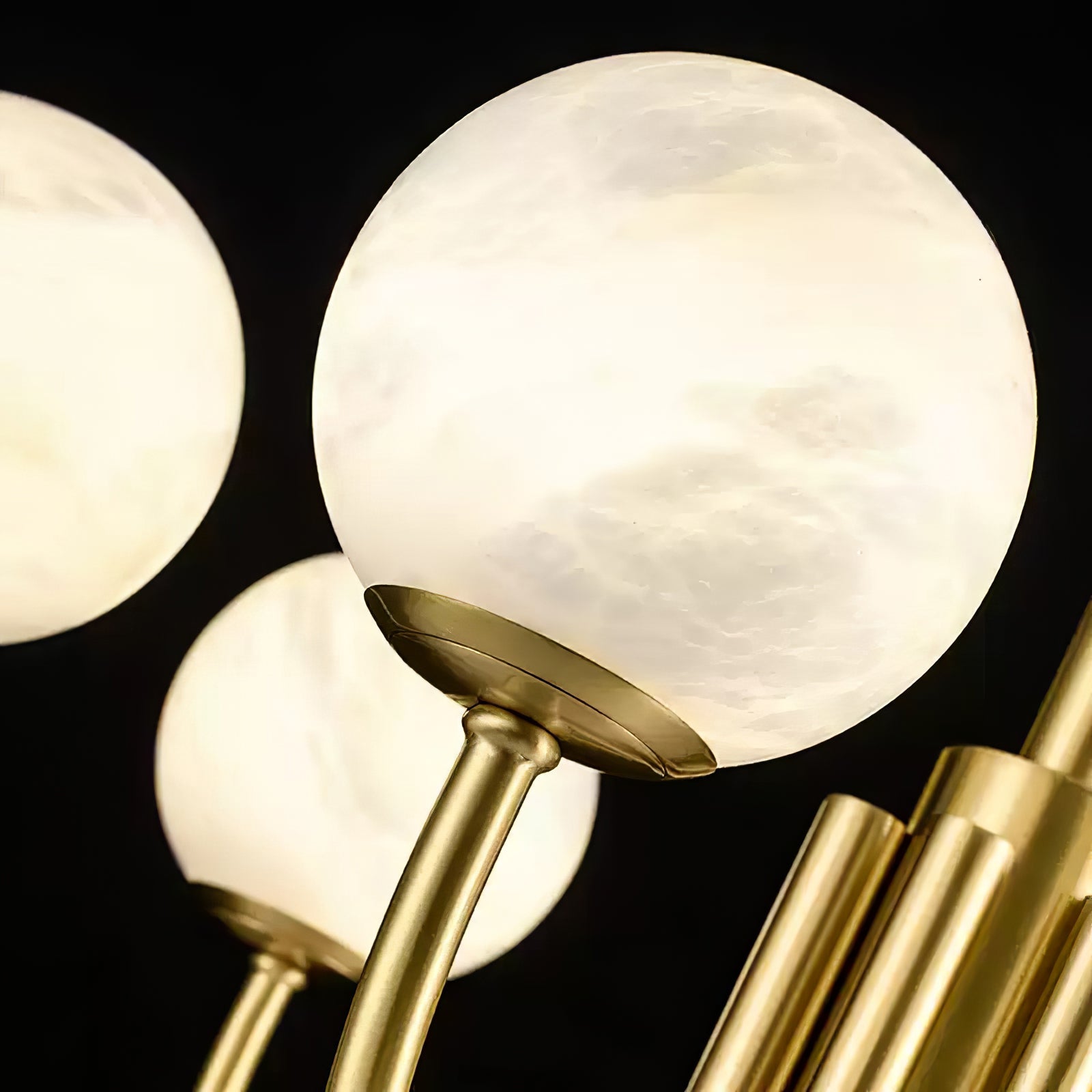 Alira Vintage Alabaster Chandelier Light - Blowlighting