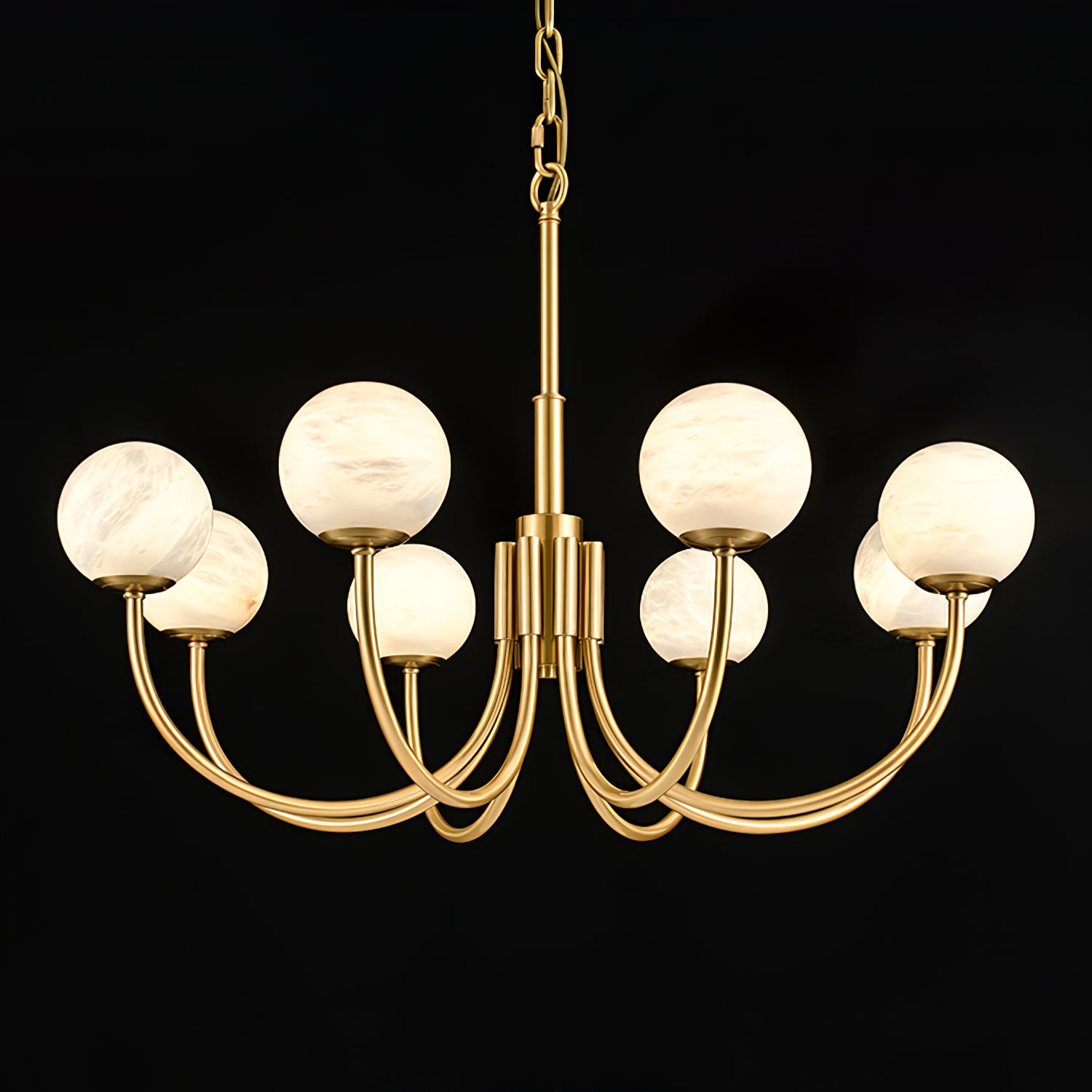 Alira Vintage Alabaster Chandelier Light - Blowlighting