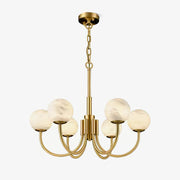 Alira Vintage Alabaster Chandelier Light - Blowlighting