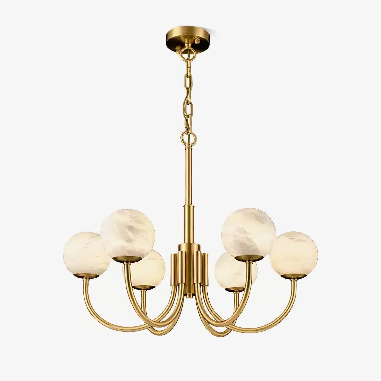 Alira Vintage Alabaster Chandelier Light - Blowlighting