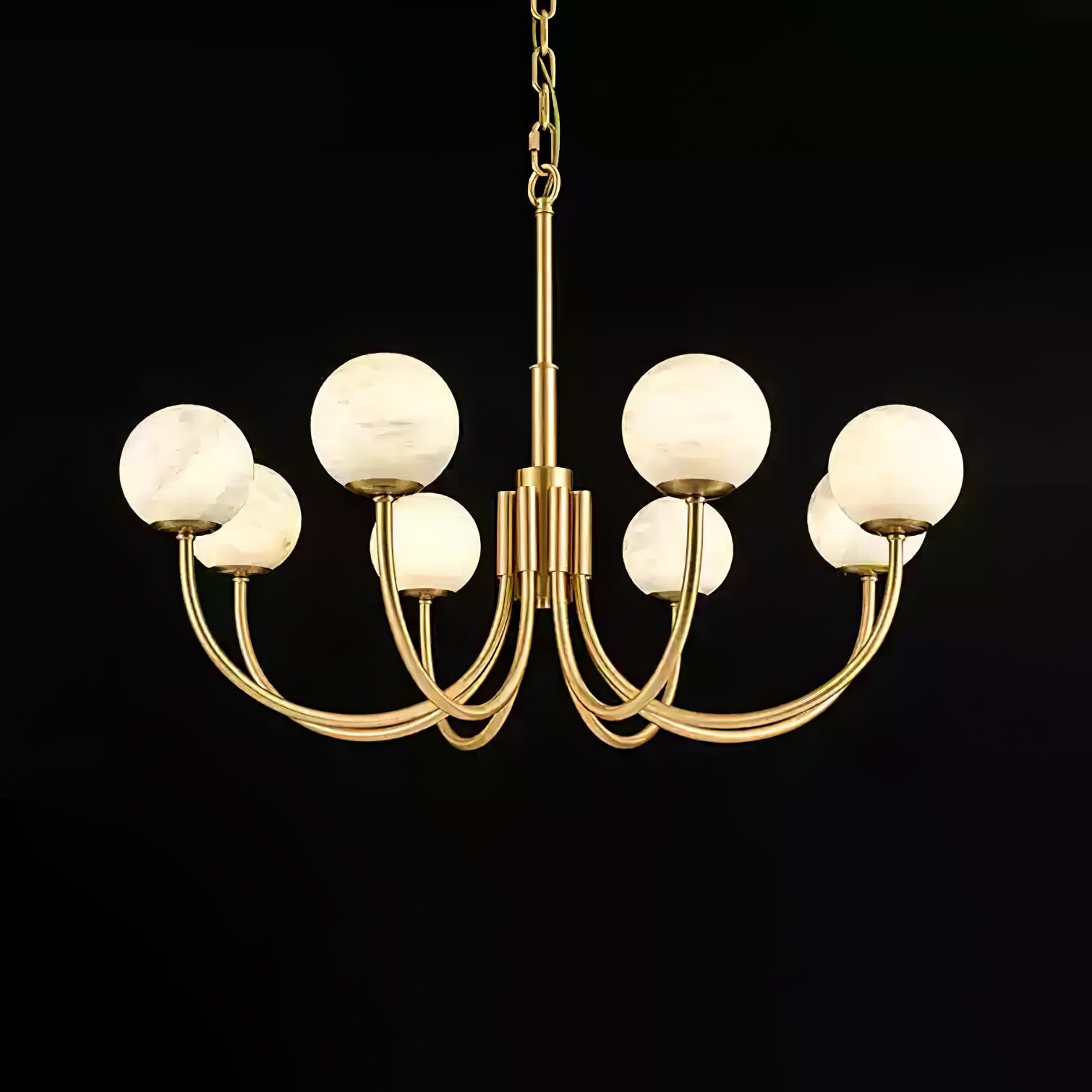 Alira Vintage Alabaster Chandelier Light - Blowlighting