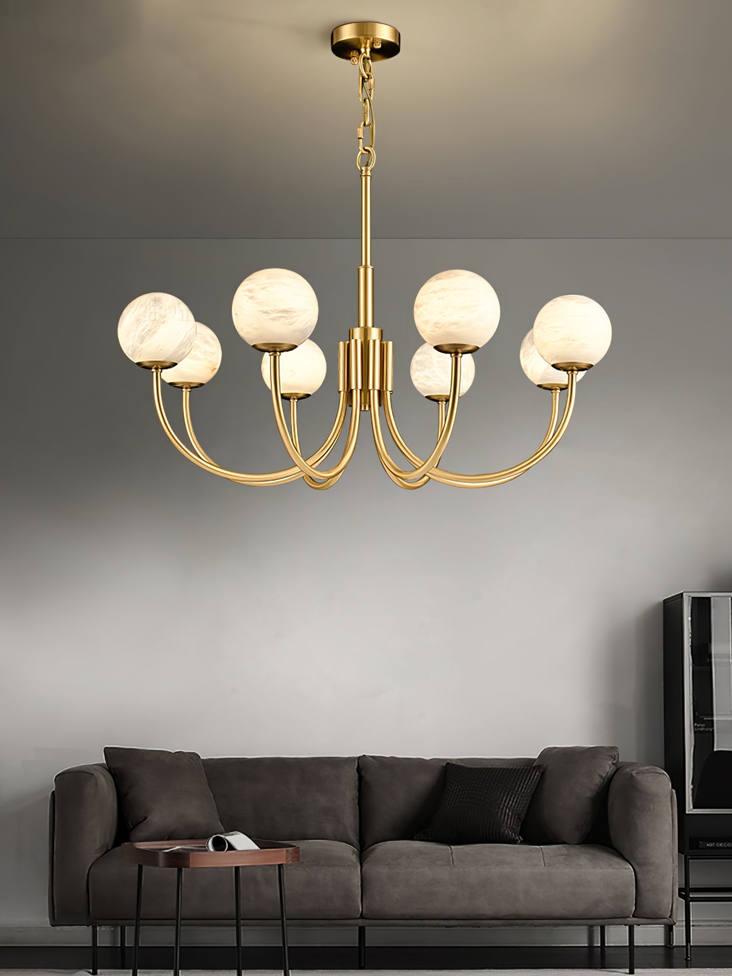 Alira Vintage Alabaster Chandelier Light - Blowlighting