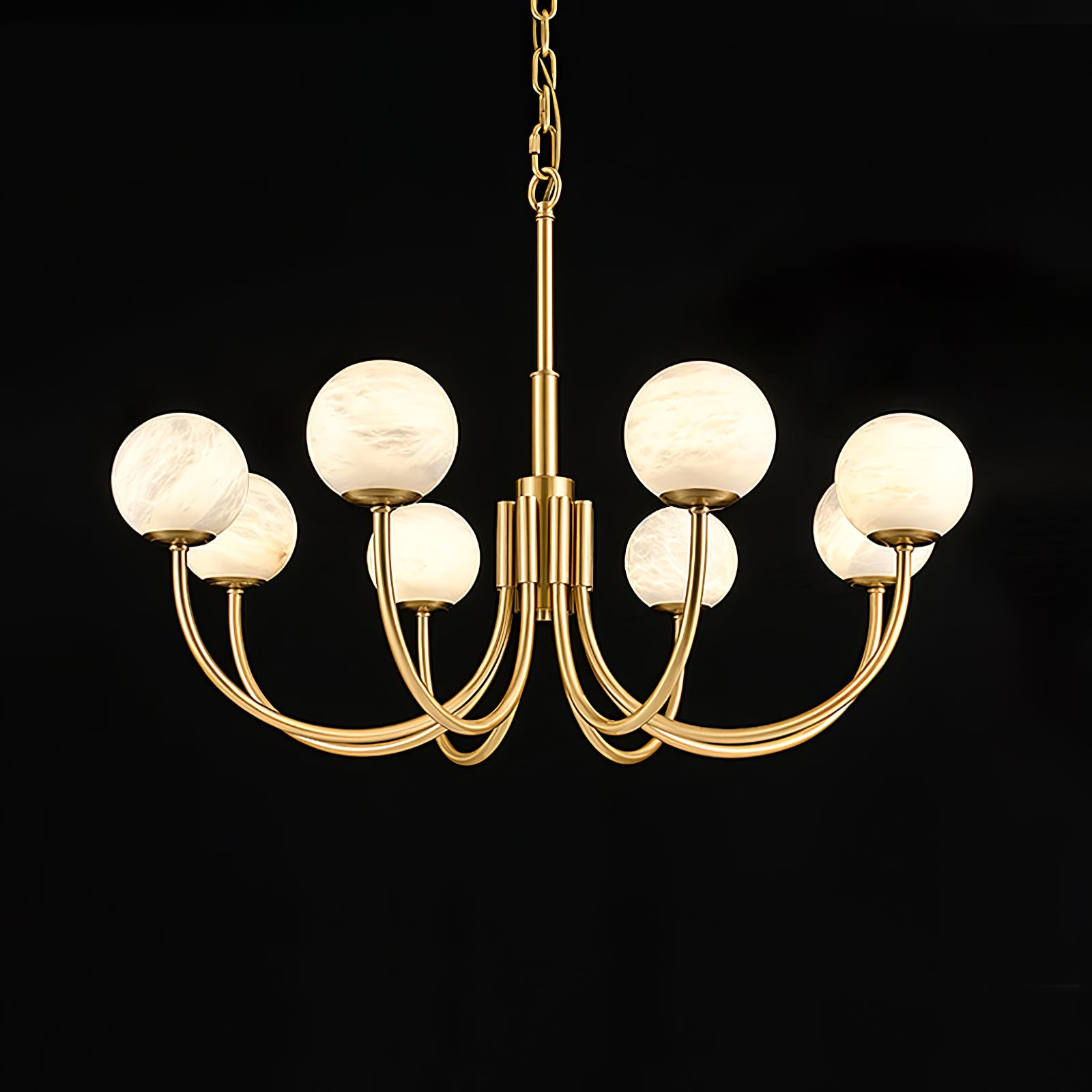 Alira Vintage Alabaster Chandelier Light - Blowlighting