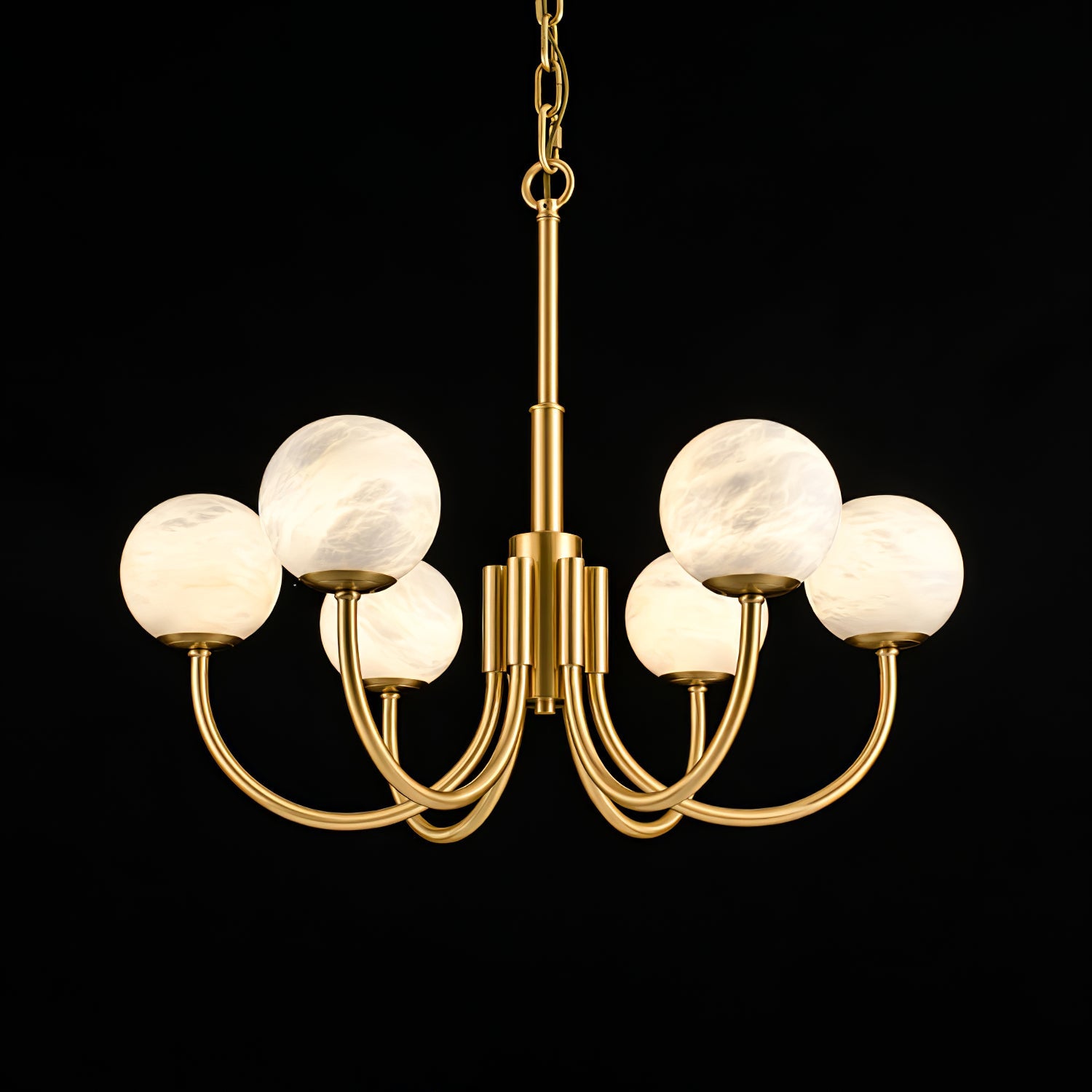 Alira Vintage Alabaster Chandelier Light - Blowlighting