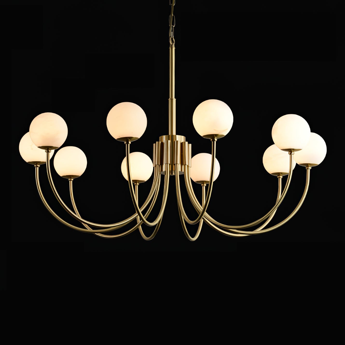 Alira Vintage Alabaster Chandelier Light - Blowlighting