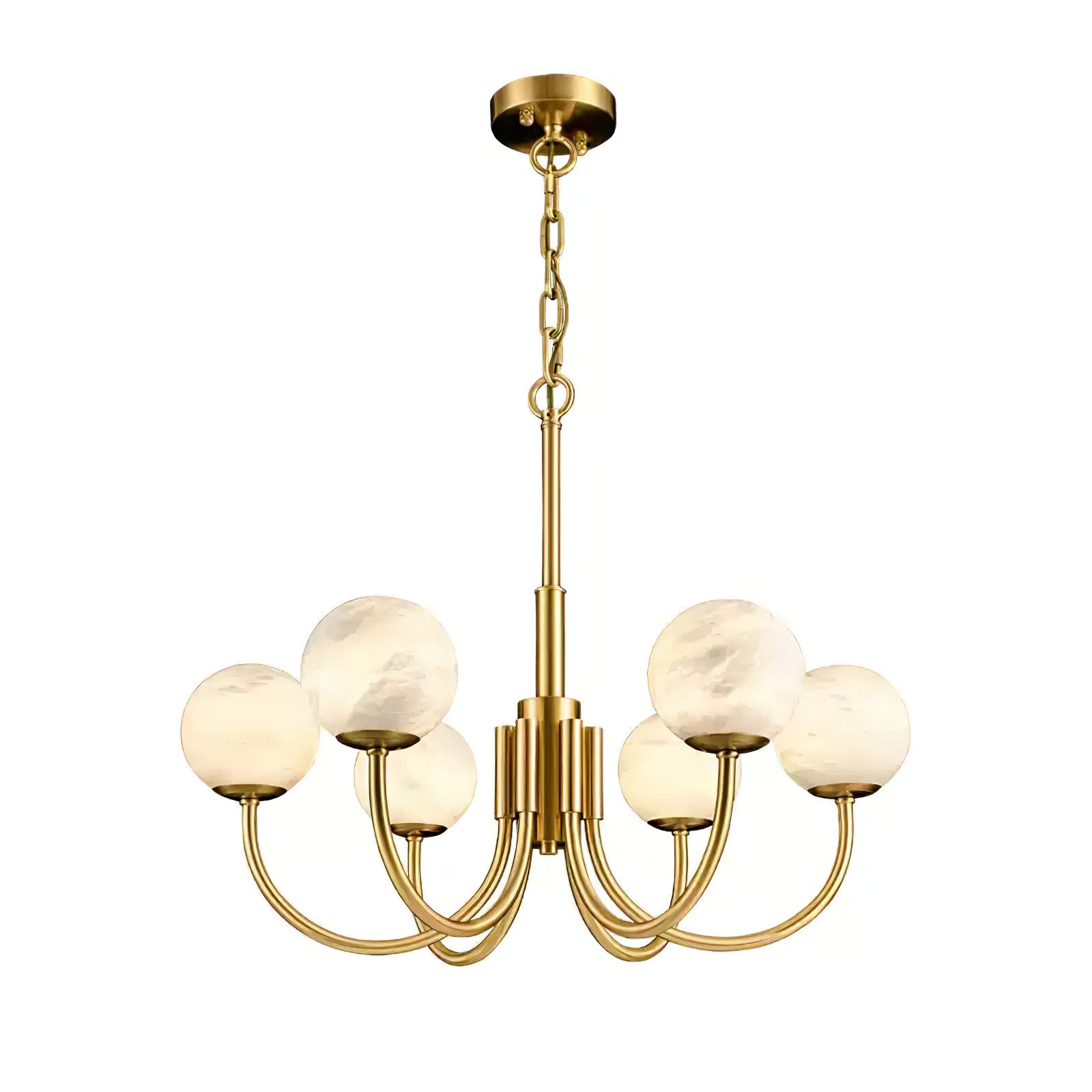 Alira Vintage Alabaster Chandelier Light - Blowlighting
