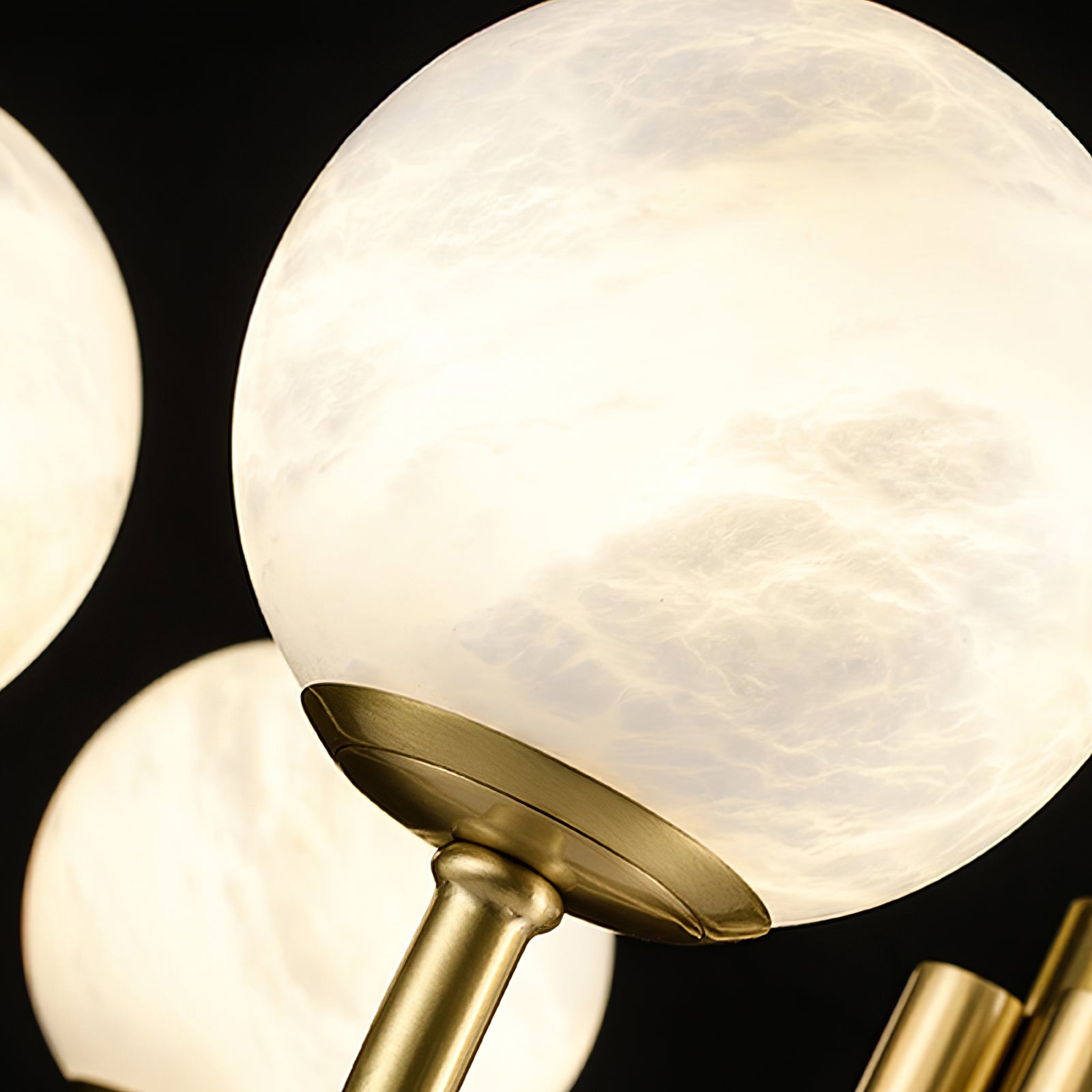 Alira Vintage Alabaster Chandelier Light - Blowlighting