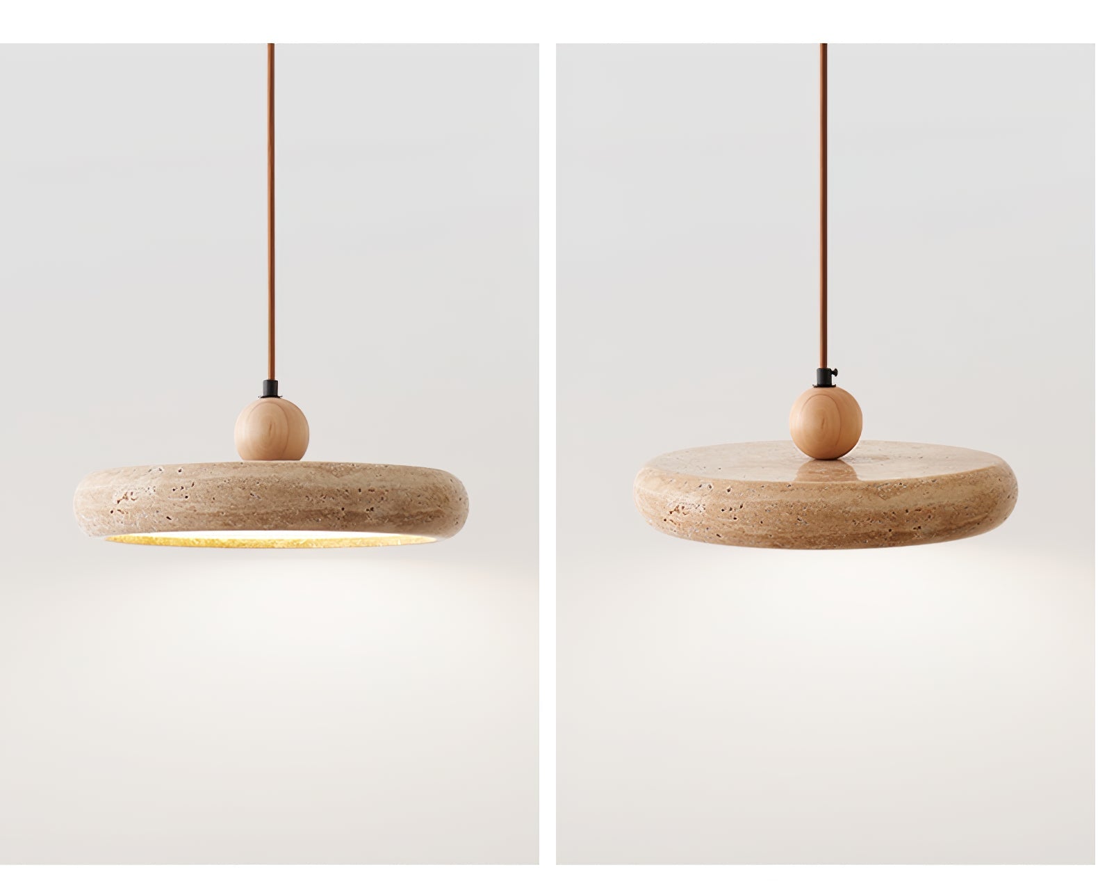 Zesolor Minimalist Travertine Pendant Light - Blowlighting