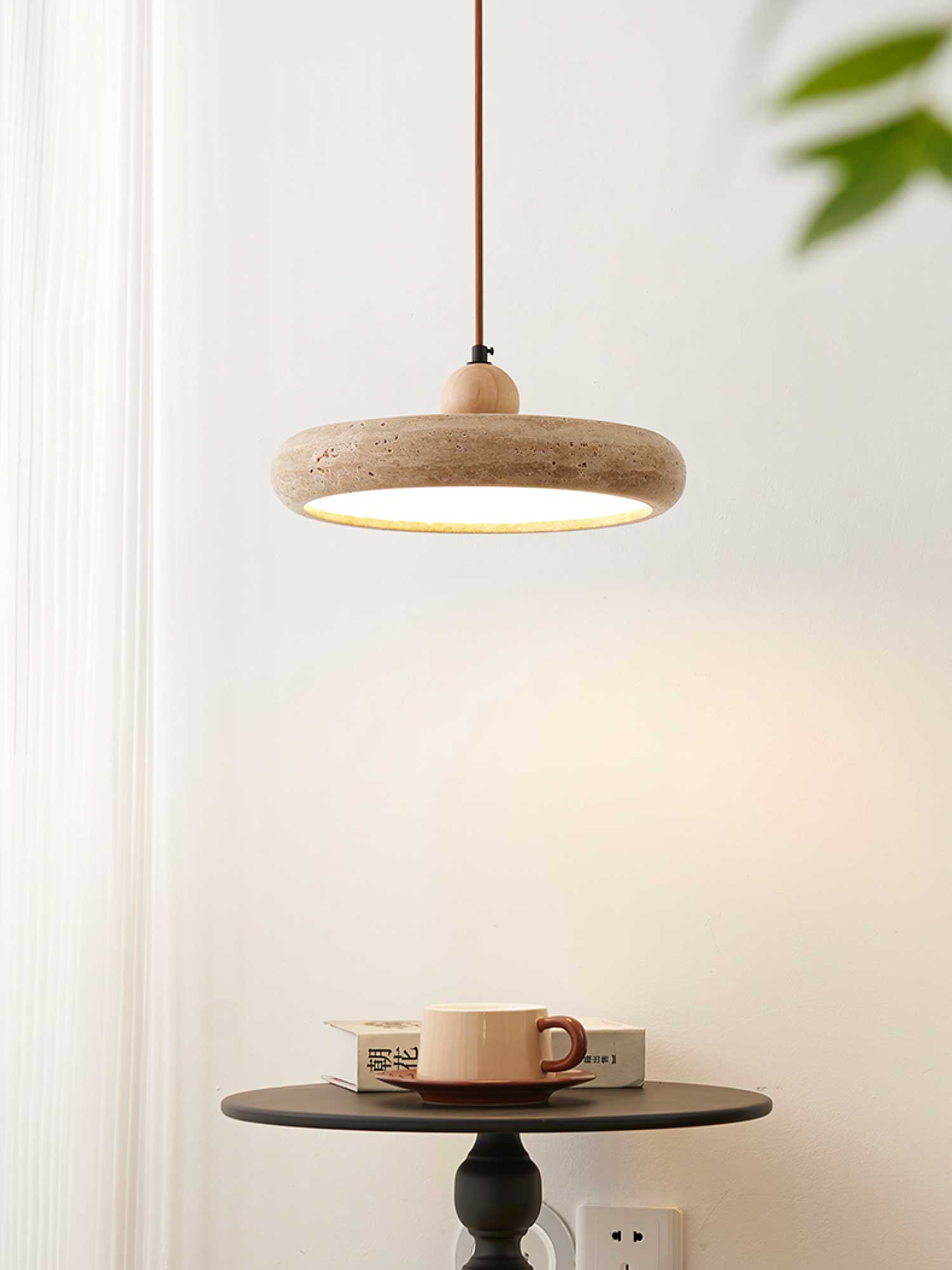 Zesolor Minimalist Travertine Pendant Light - Blowlighting