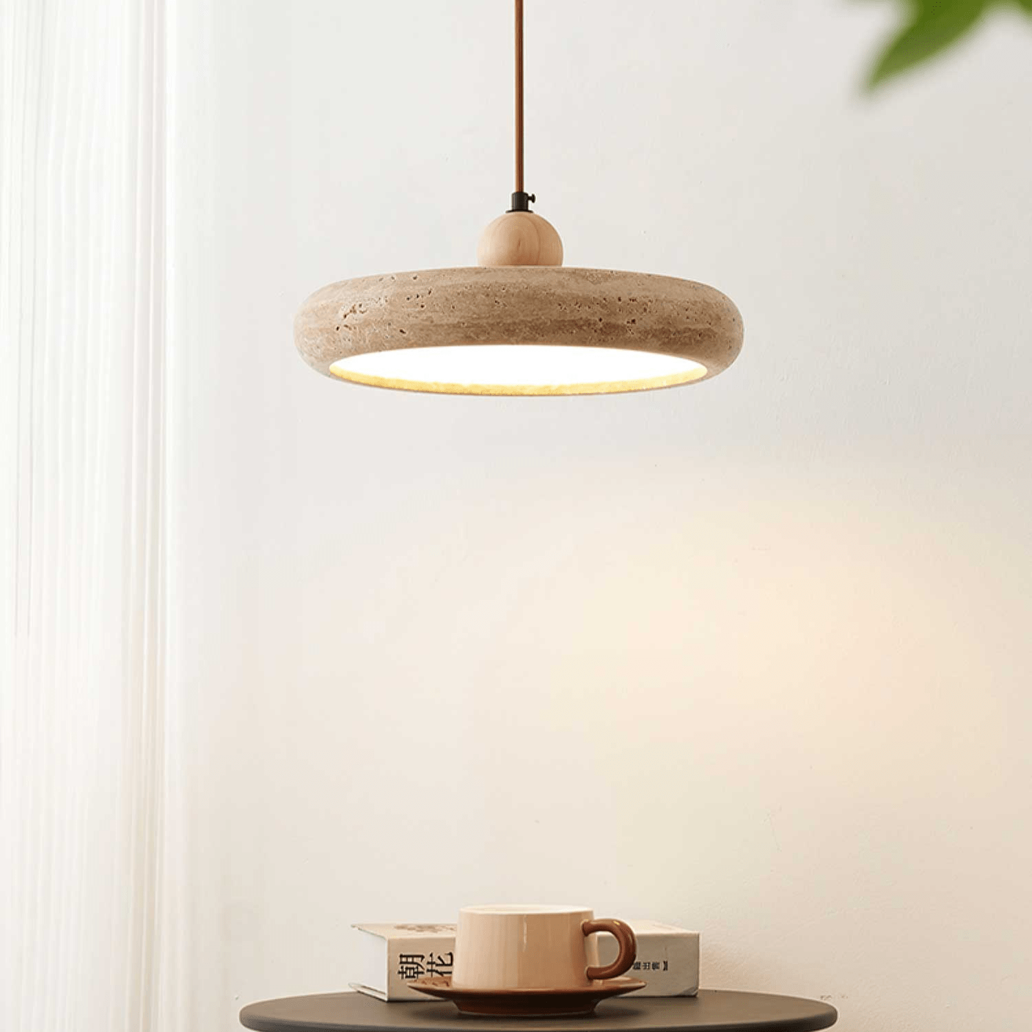 Zesolor Minimalist Travertine Pendant Light - Blowlighting