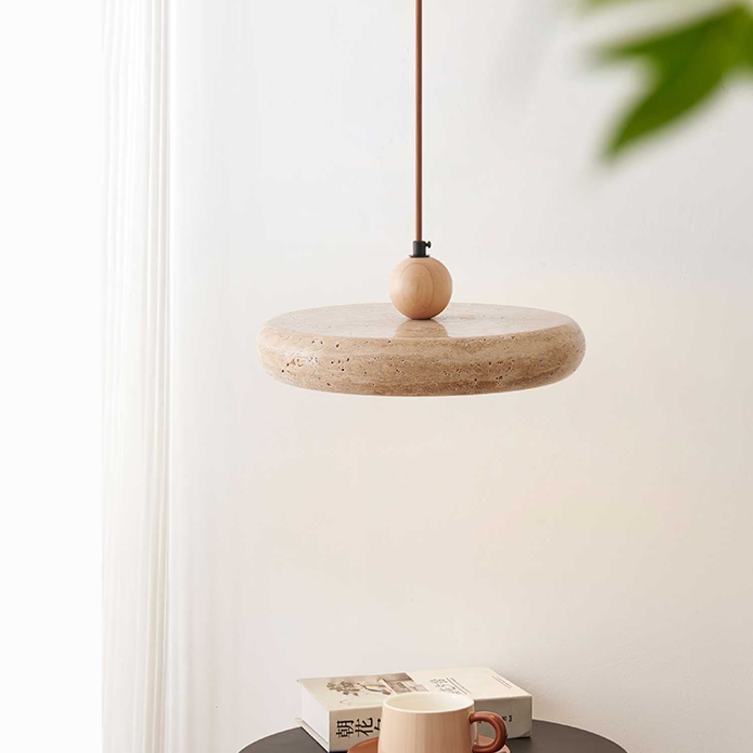 Zesolor Minimalist Travertine Pendant Light - Blowlighting
